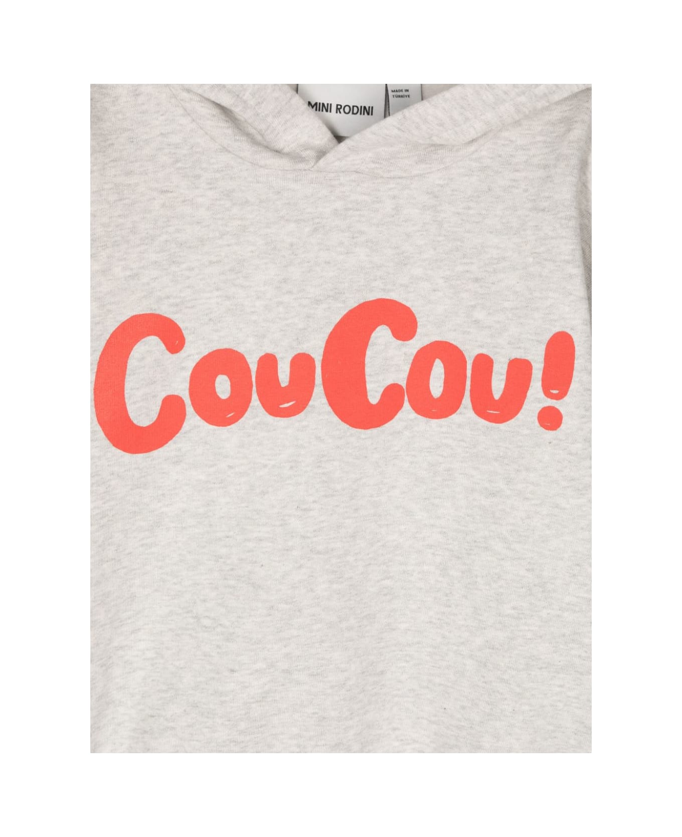 Mini Rodini 
coucou
 Grey Hoodie With Front Print In Cotton Girl - Grey