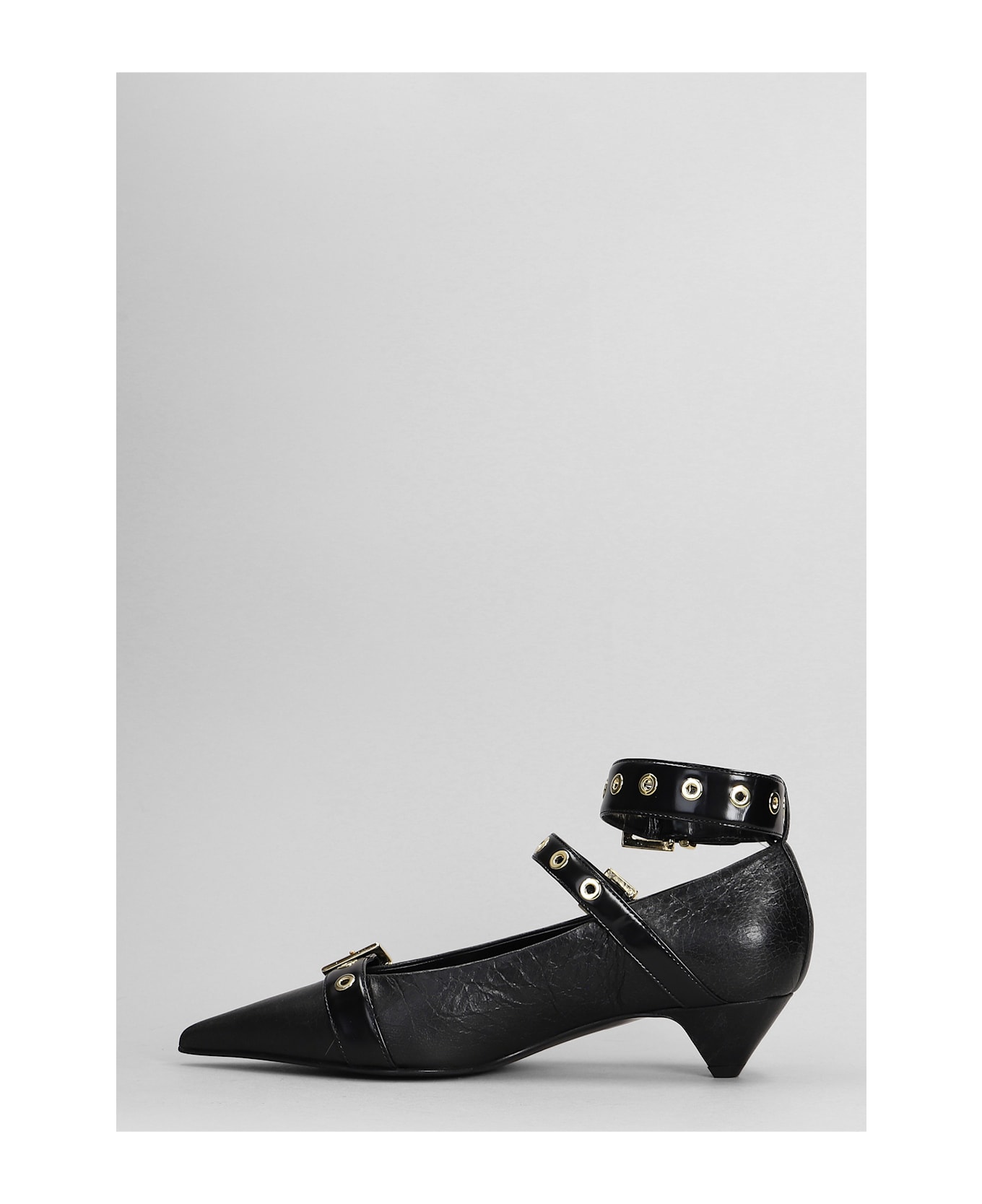 Lella Baldi Pumps In Black Leather - black