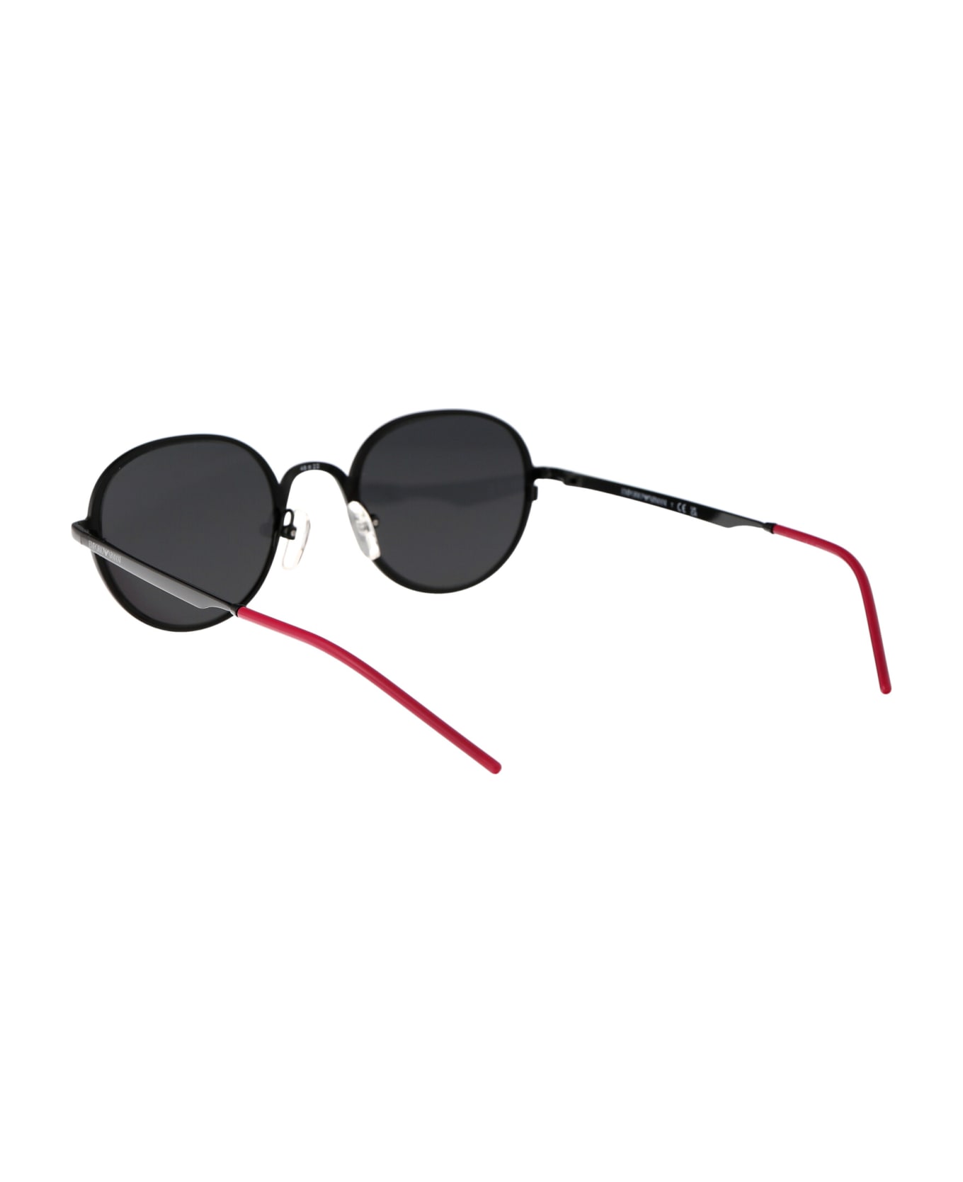Emporio Armani 0ea2151 Sunglasses - 337487 Shiny Black/Fuchsia Dark Grey サングラス