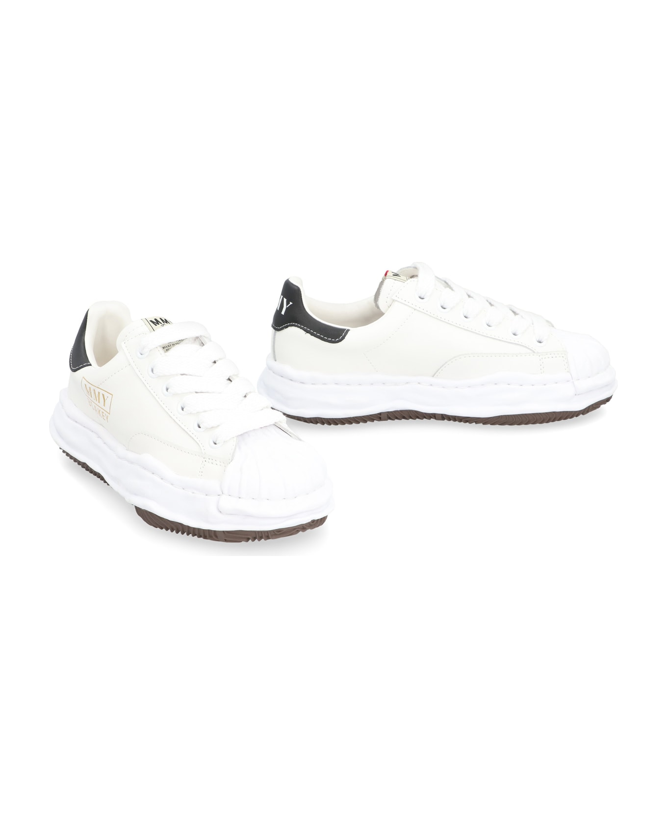 Mihara Yasuhiro Blakey Leather Low-top Sneakers - White