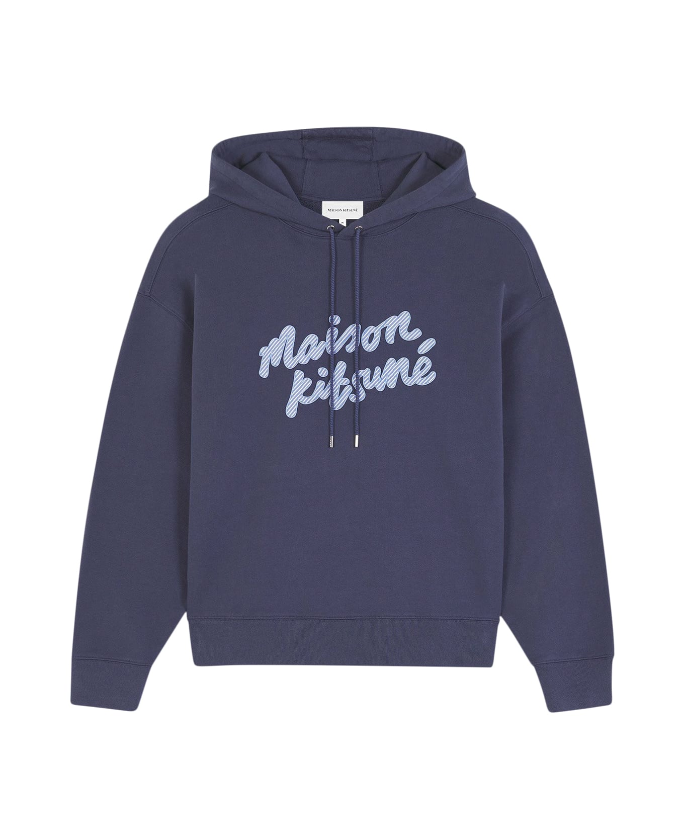 Maison Kitsuné Maison Kitsune Handwriting Oversize Hoodie - Ink Blue フリース