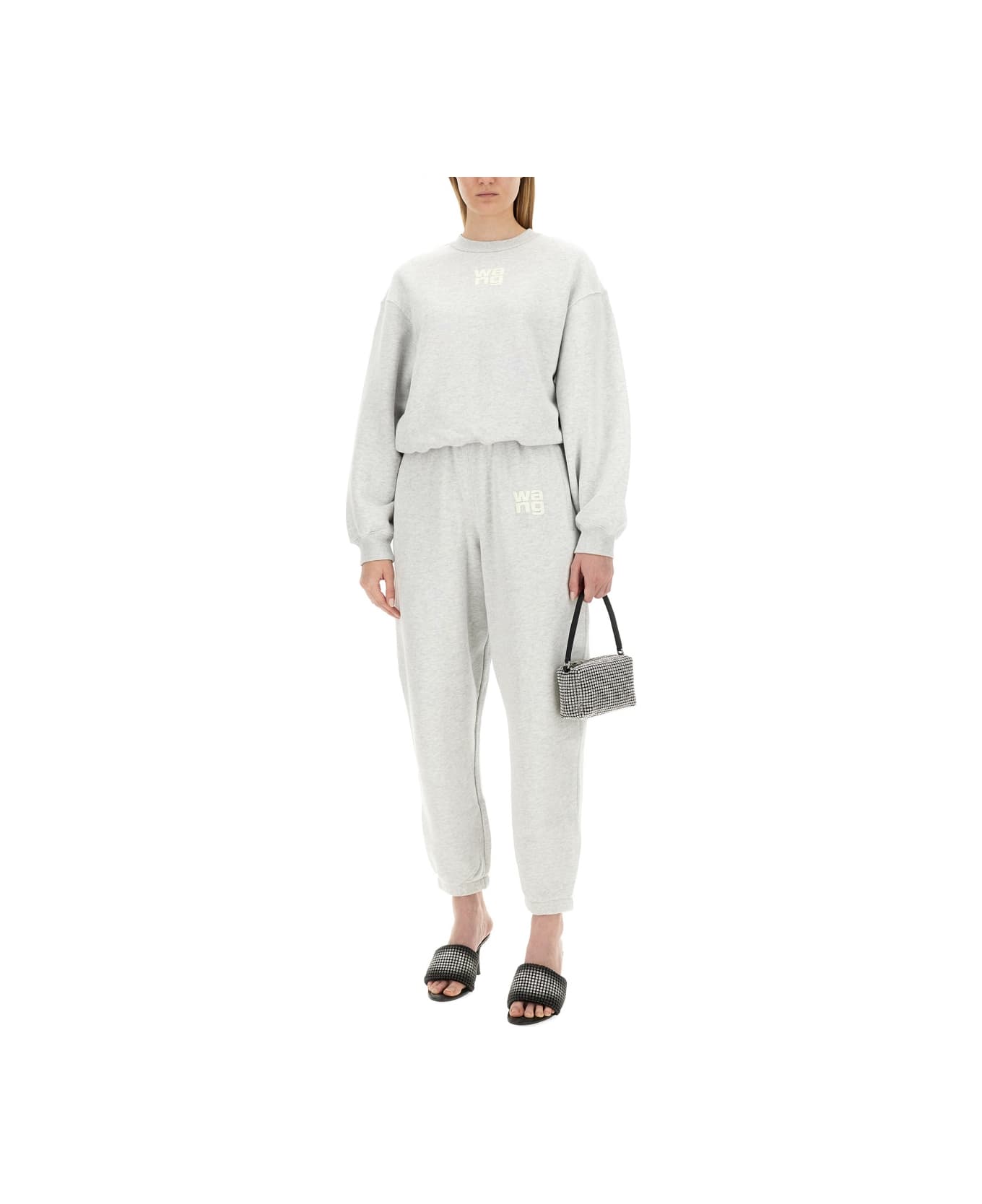 T by Alexander Wang Jogging Pants With Logo - Grey