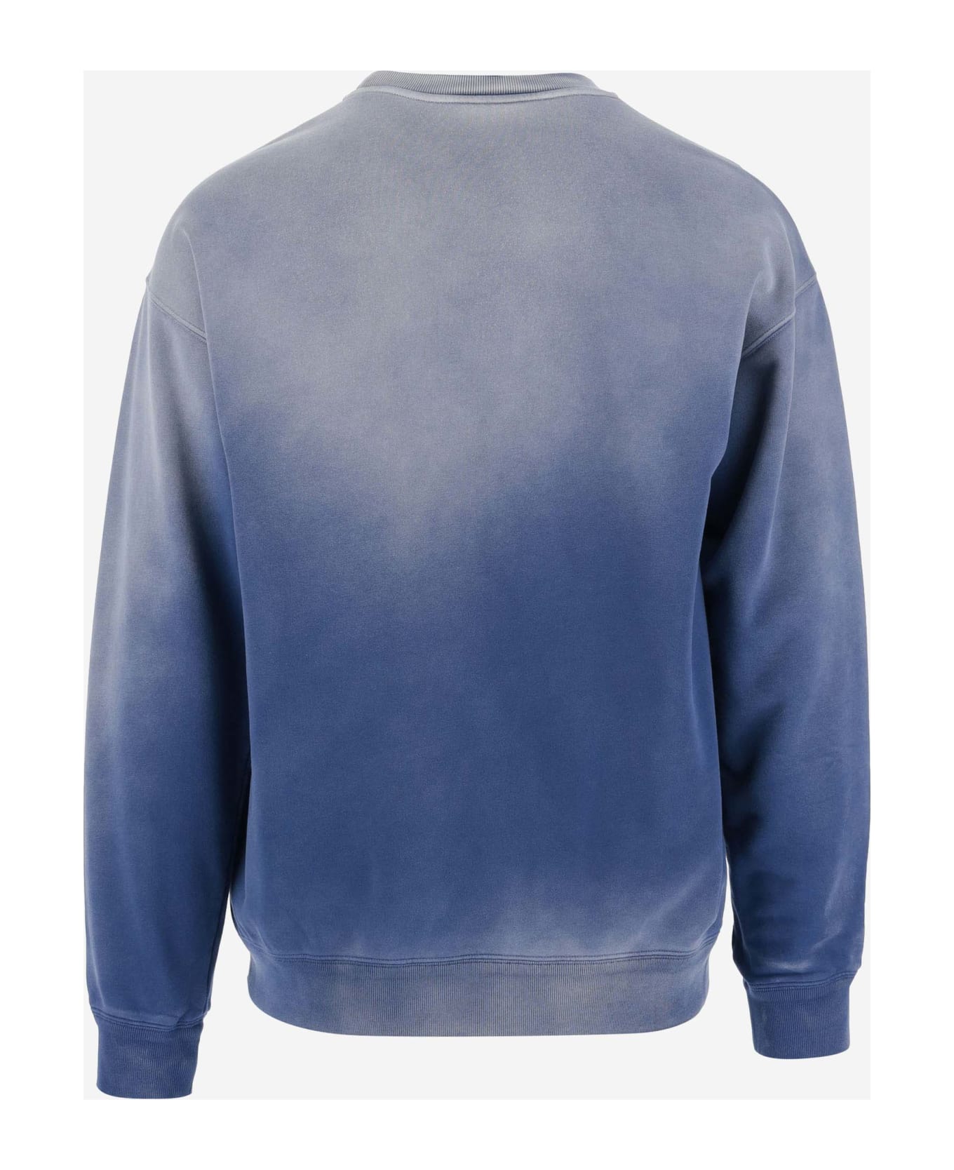Versace Cotton Sweatshirt With Logo - Blue