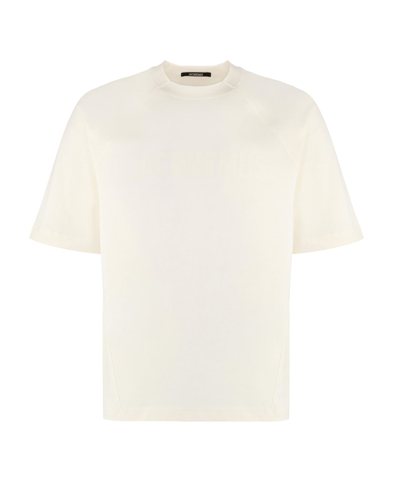 Jacquemus Typo Cotton Crew-neck T-shirt - Beige