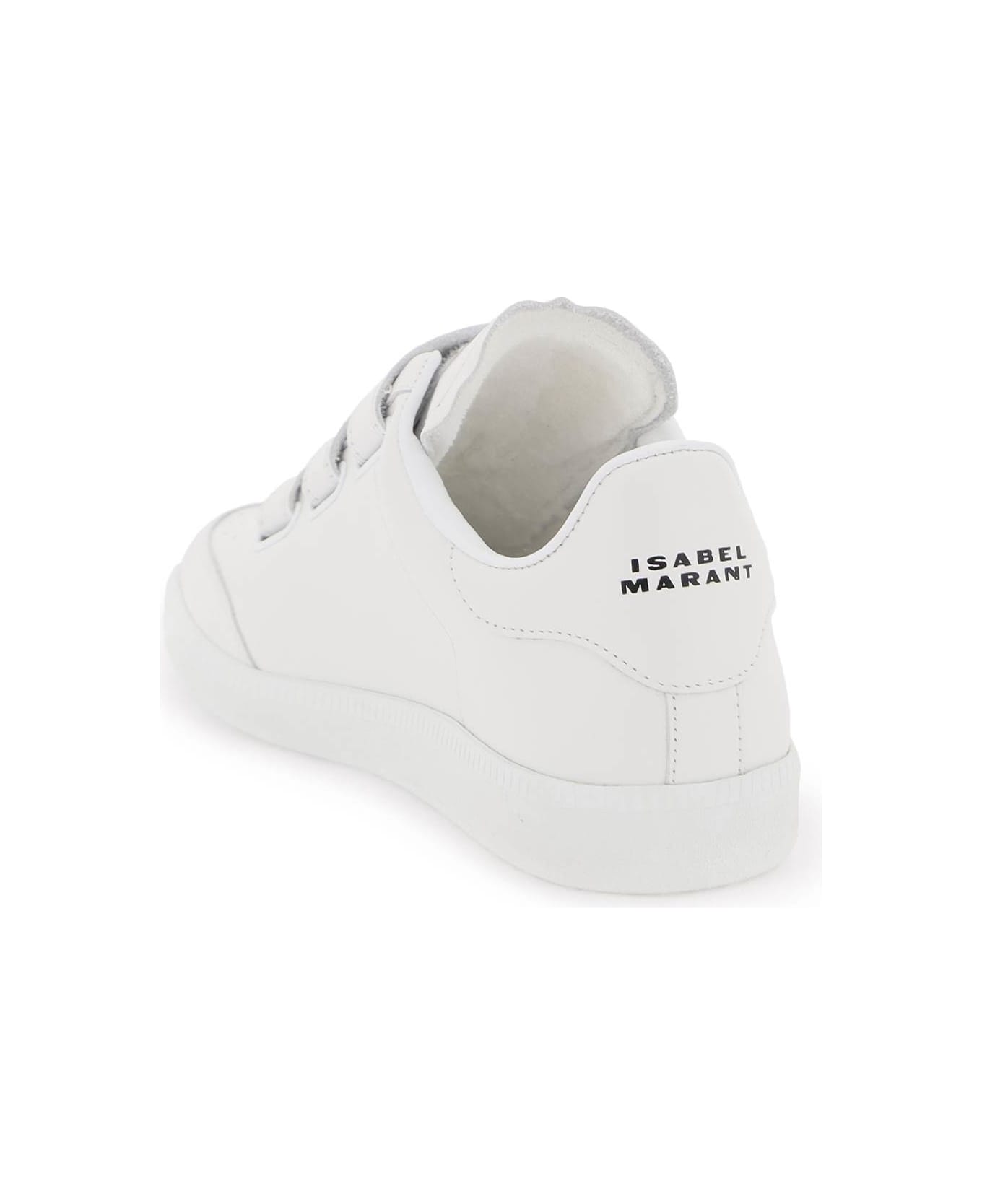Marant Étoile Beth Leather Sneakers - WHITE BLACK (White)
