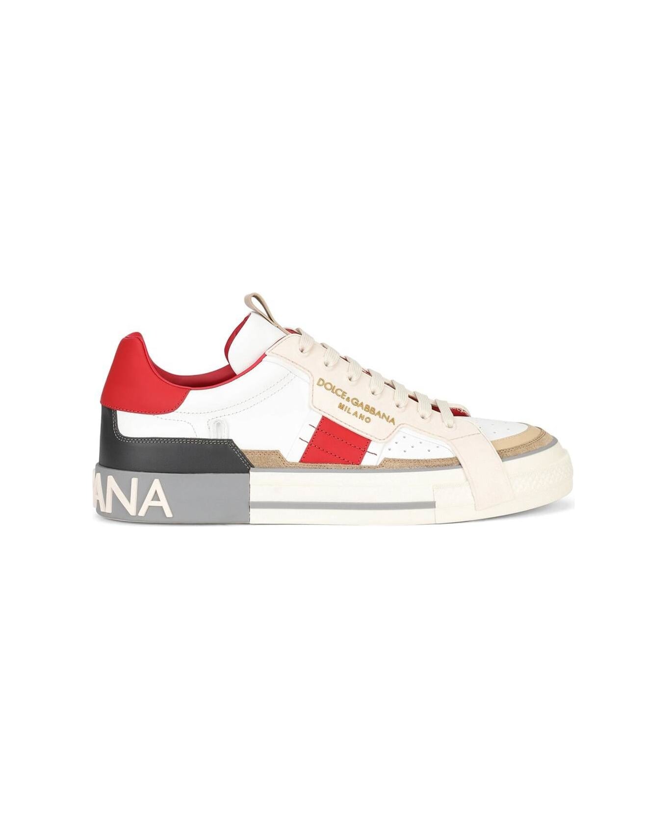 スニーカー Dolce & Gabbana SNEAKER BASSA PIZZO+RET+V.NAP+ Dolce & Gabbana Sneaker Bassa Pizzo+Ret+V.Nap+