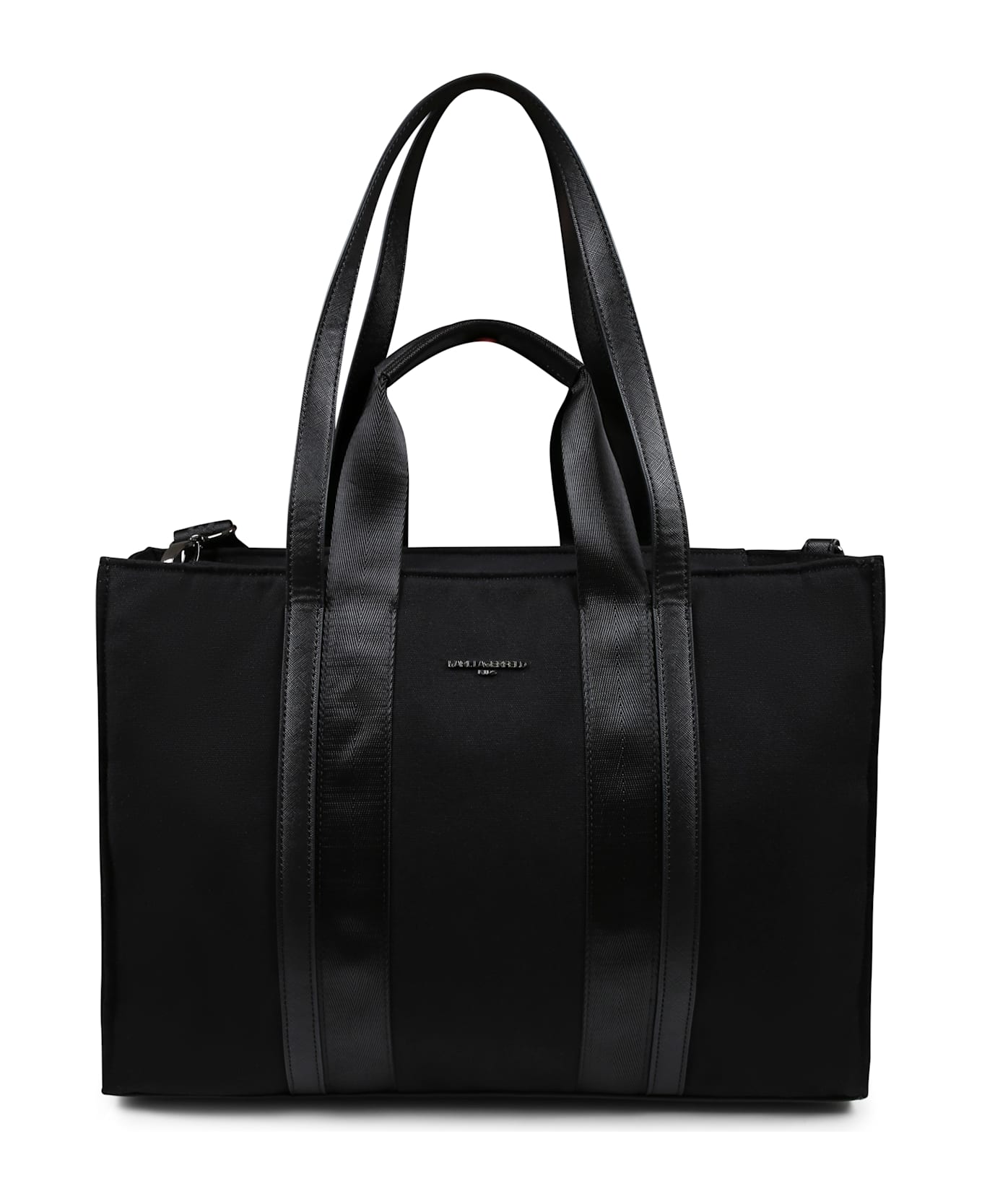 Karl Lagerfeld Kids Black Changing Bag For Babykids With Choupette And Karl Lagerfeld - Black