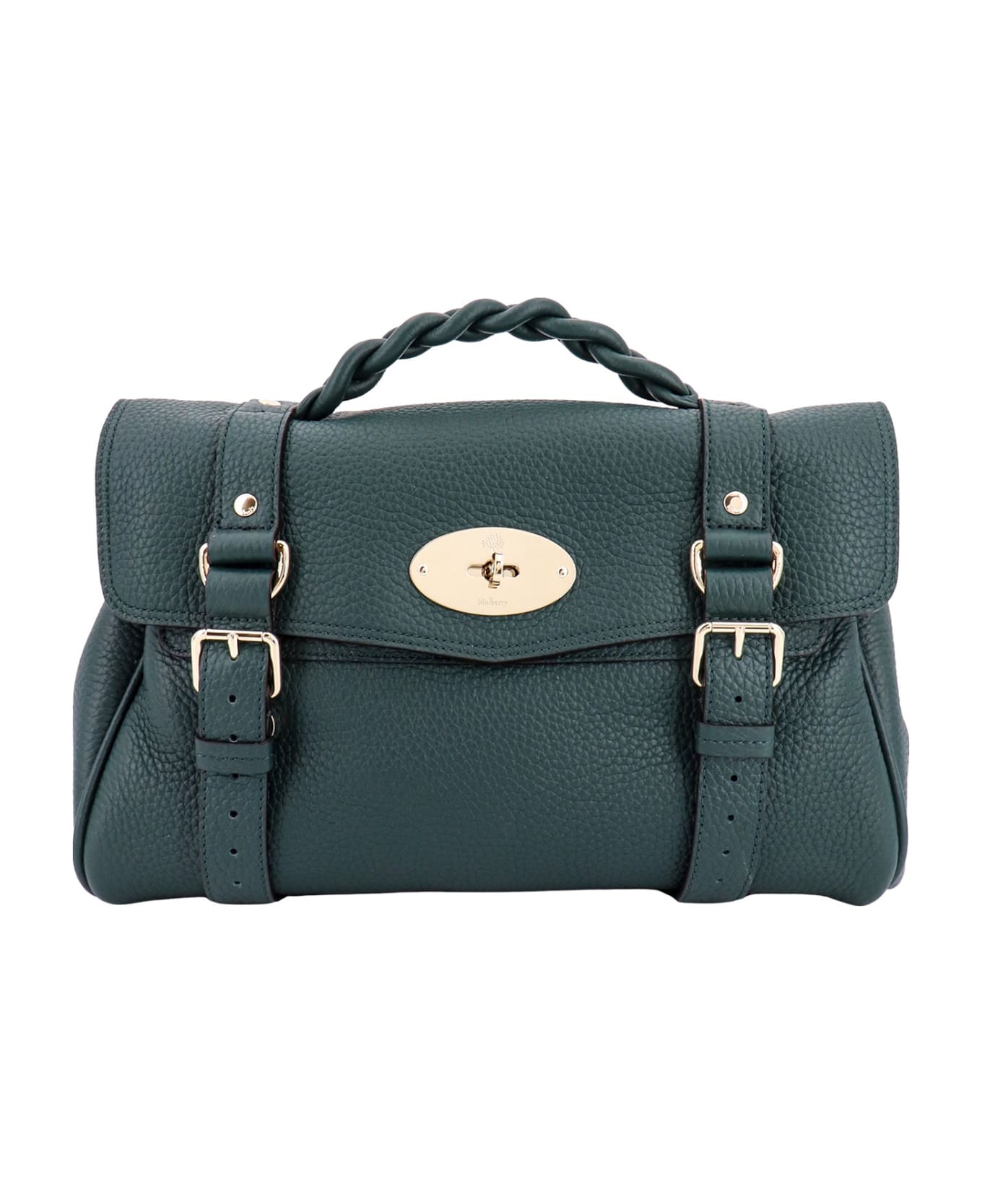 Mulberry Woman
s Alexa Heavy Green Leather Handbag - Green