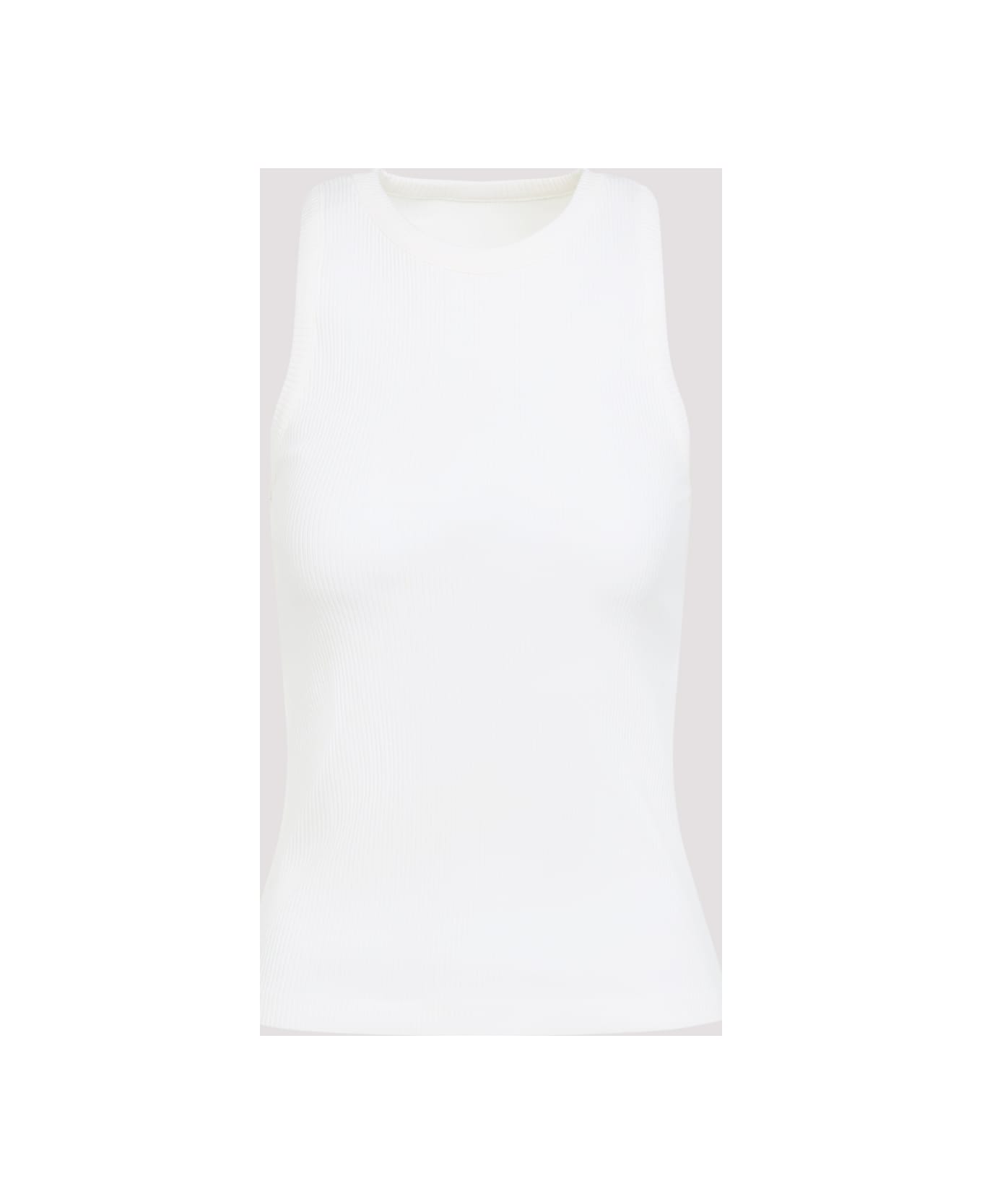 Bottega Veneta Cotton Ribbed Tank Top - Chalk