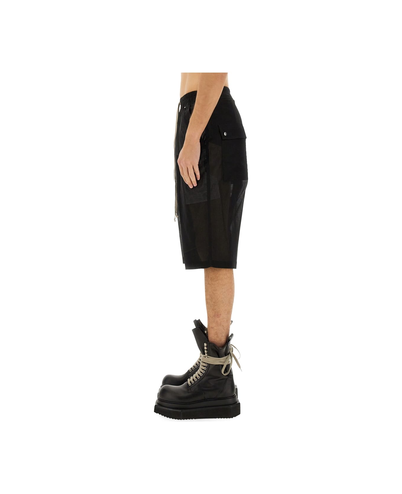Rick Owens Short "bela Pods" - BLACK