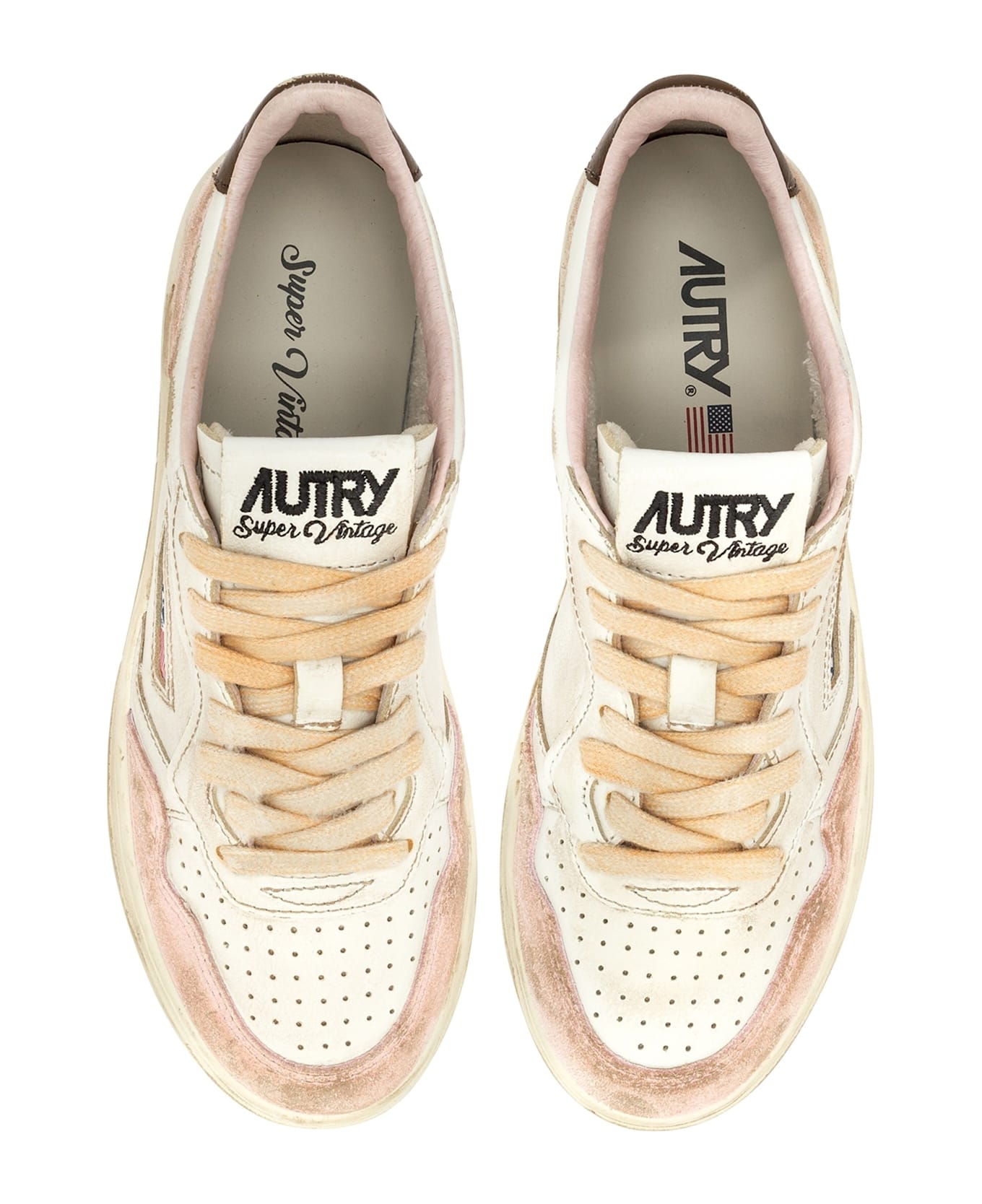 Autry Sup Vint Low Leat Suede - Nude Sepia スニーカー