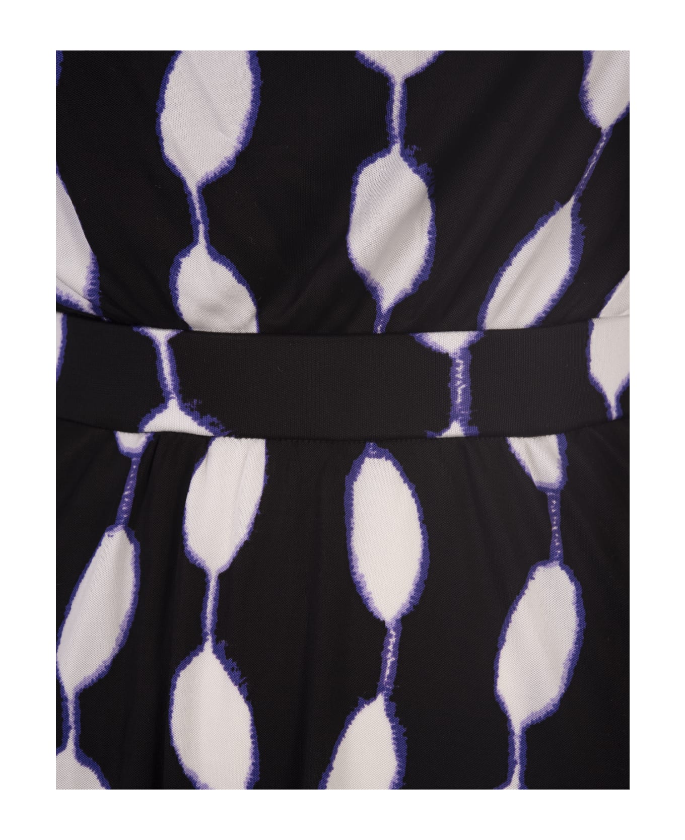 Diane Von Furstenberg Kiera Dress In Huge Shibori Dot Black - Black