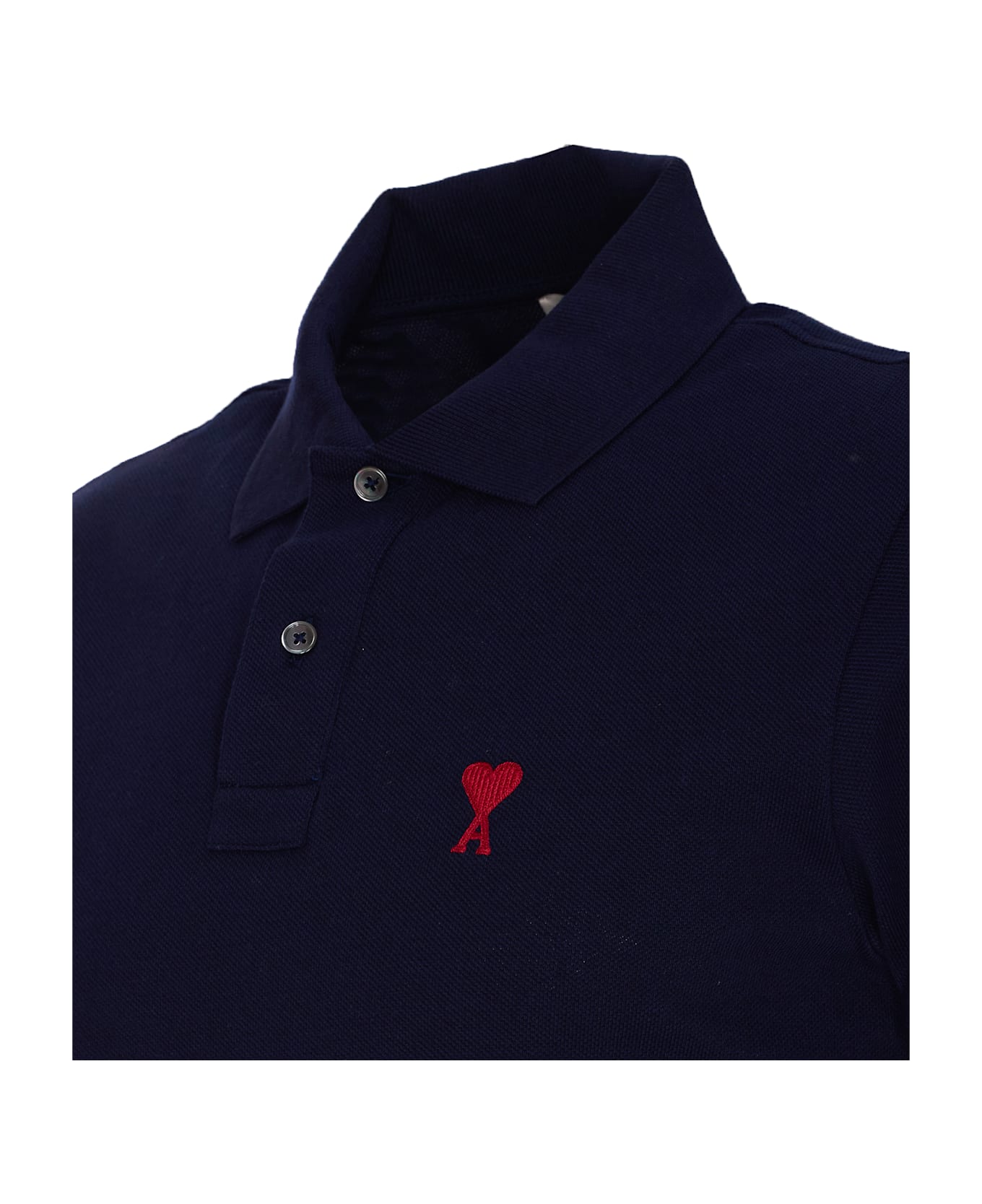 Ami Alexandre Mattiussi Classic Ami De Coeur Polo - BLUE