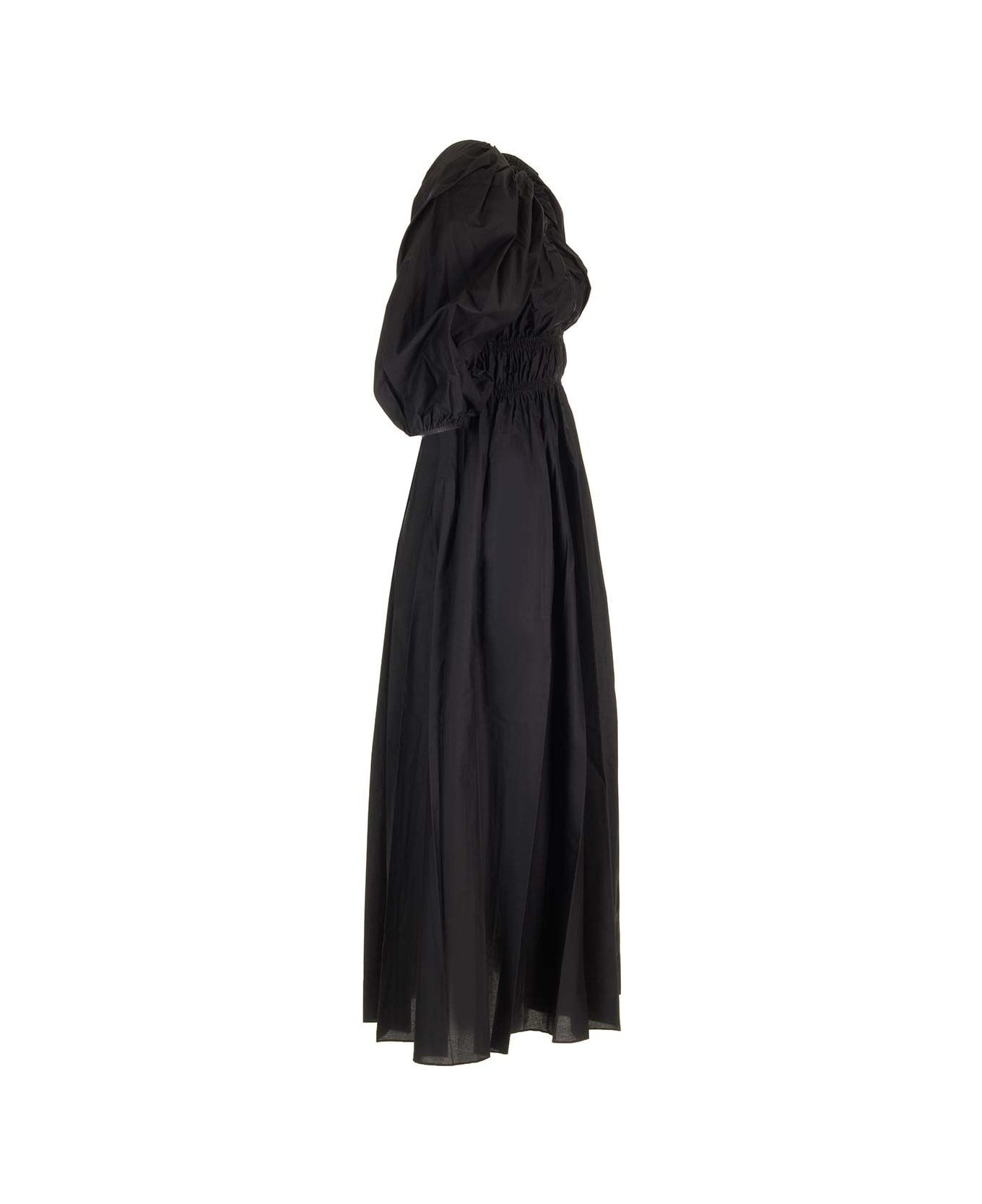 MATTEAU Cotton Voile Midi Dress - Black