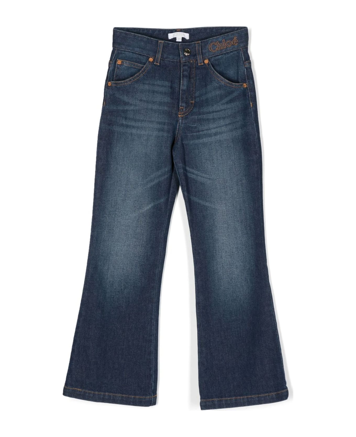 Chloé Dark Blue Stretch-cotton Denim Jeans - Denim Scuro
