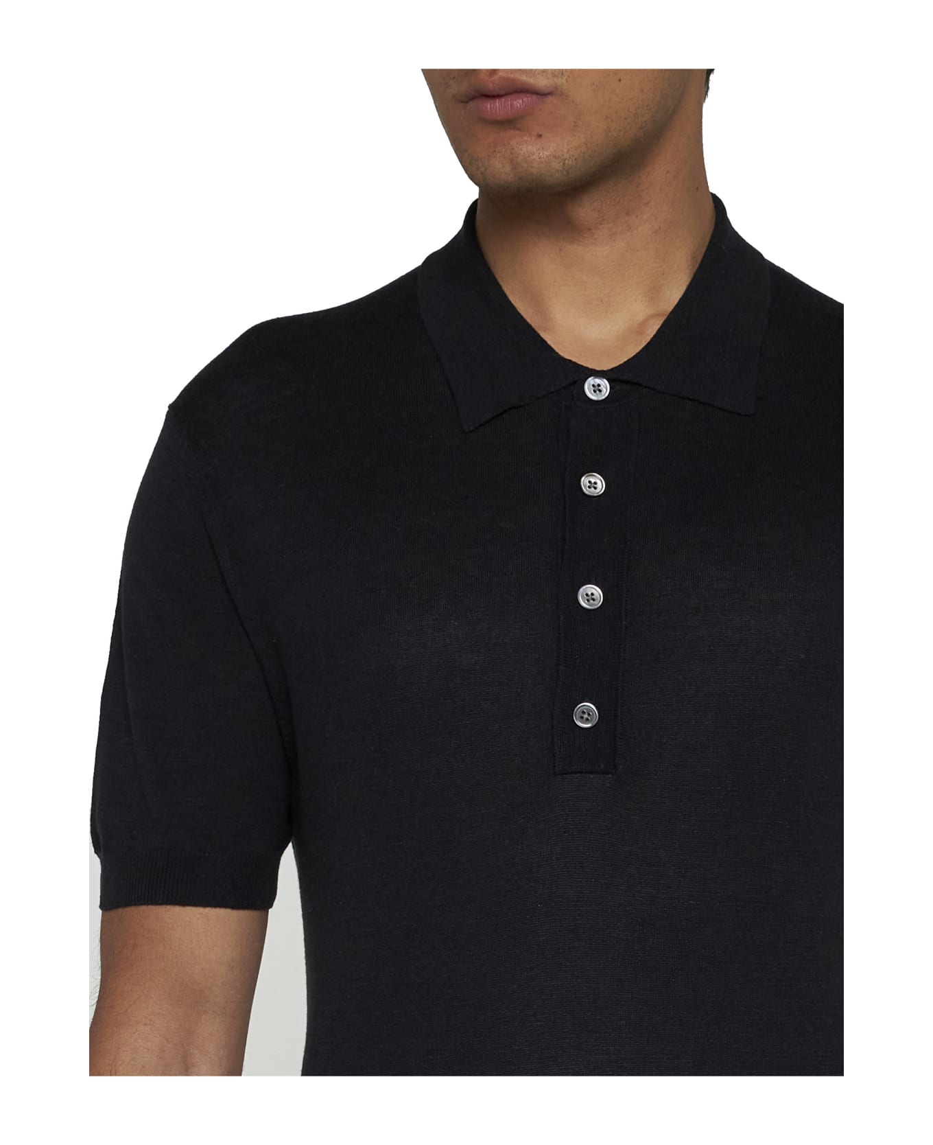 Low Brand Polo Shirt - Jet black