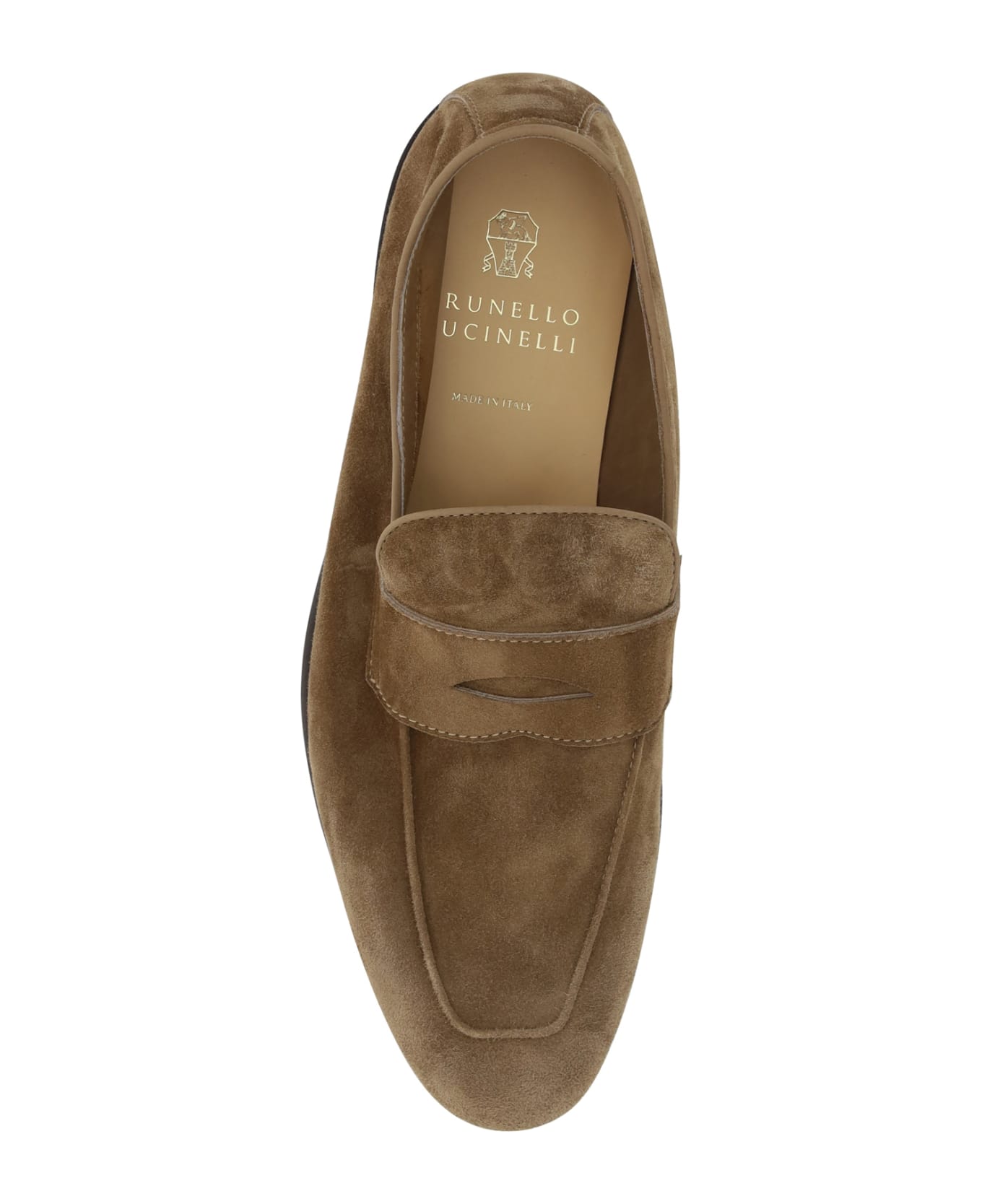Brunello Cucinelli Unlined Penny Loafers - Brown ローファー＆デッキシューズ