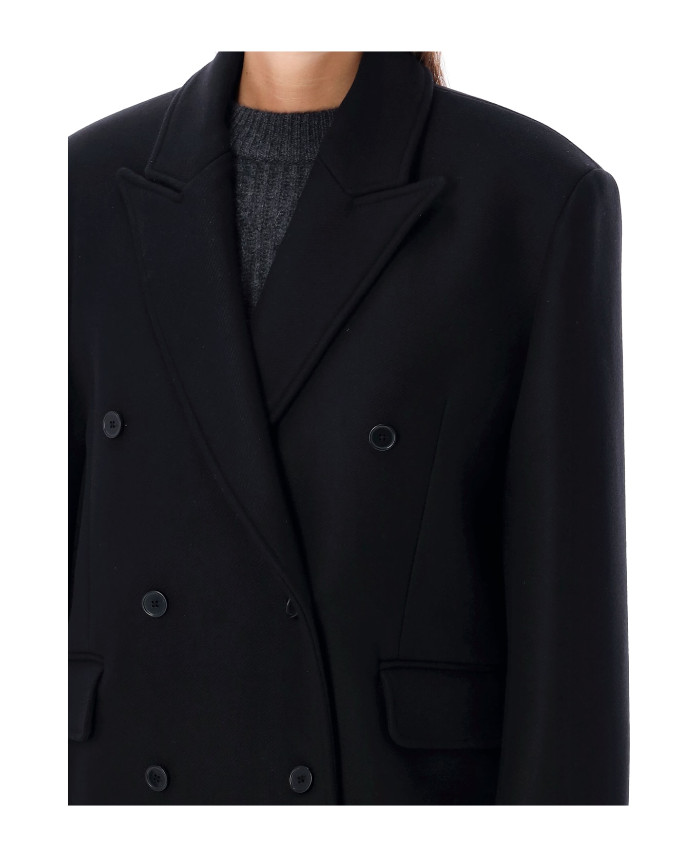 Loulou Studio Koon Blazer Peacoat - BLACK