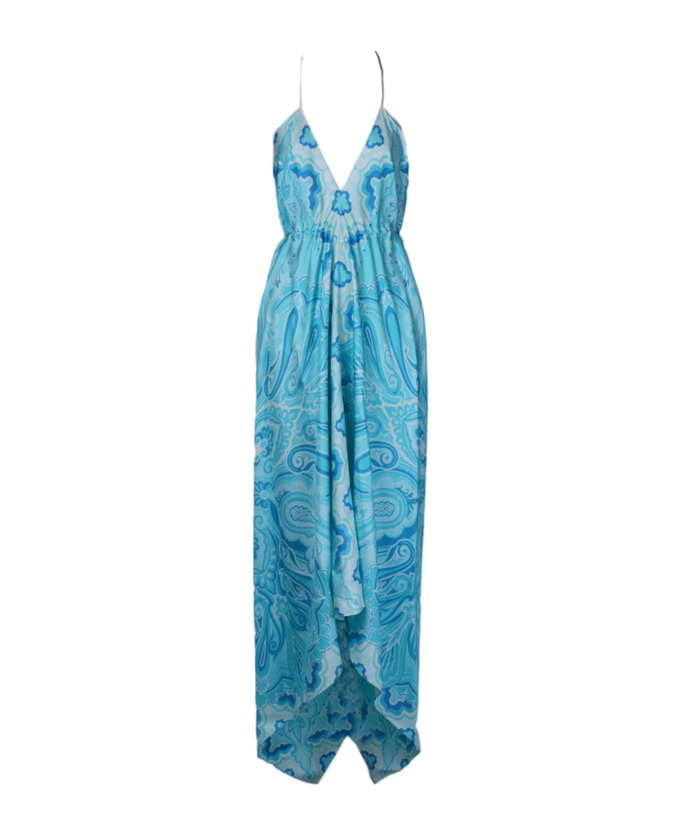 Etro Dress With Tonal Paisley Patterns - Light blue