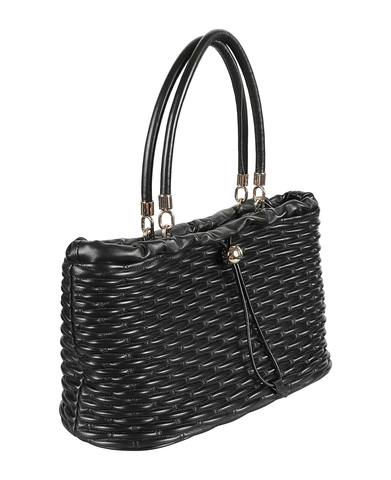 Furla Weave Drawstring Tote - Black