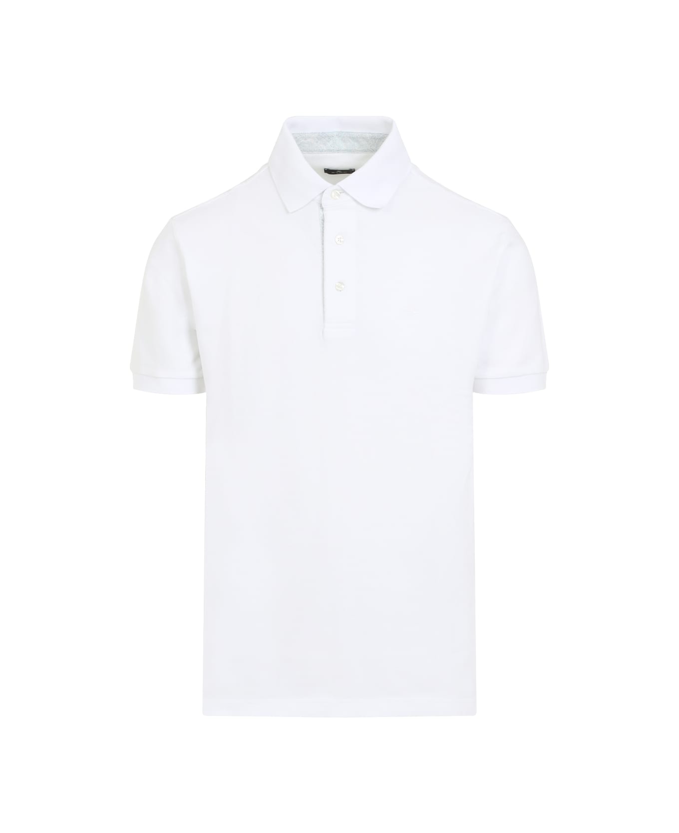 Etro Roma Printed Details Polo - White