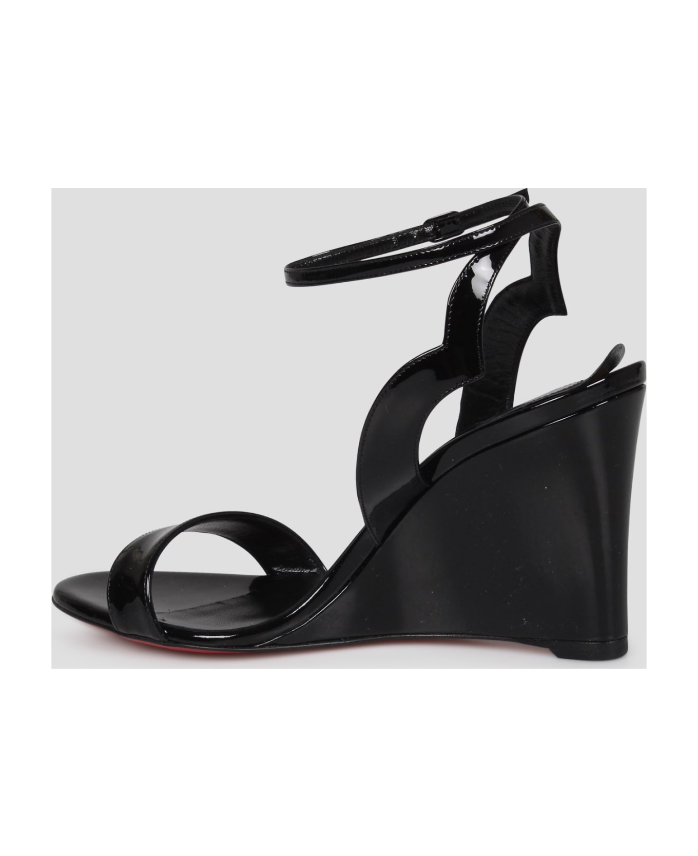 Christian Louboutin Zeppa Chick 85 Sandal - Black