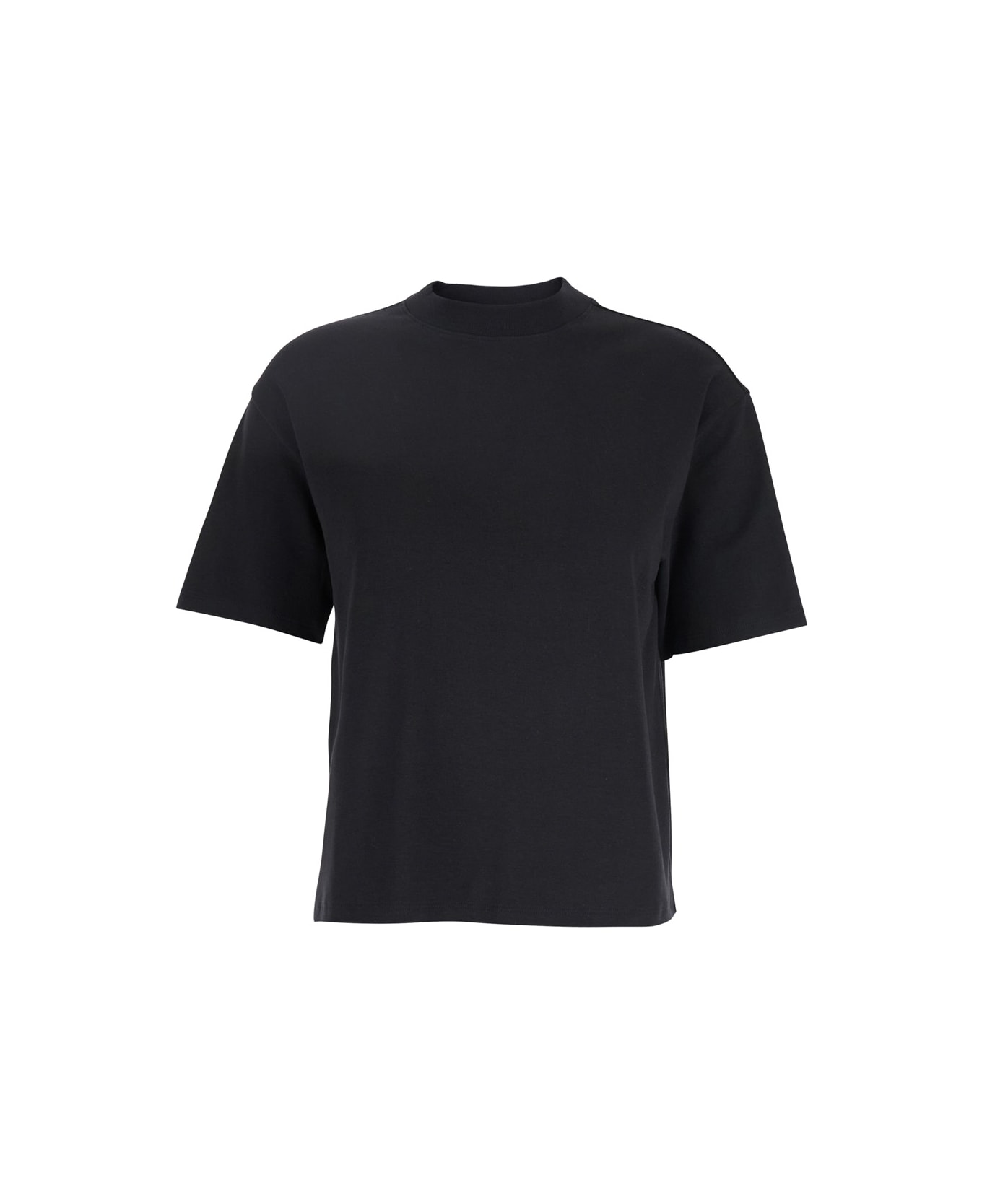Theory Black Crewneck T-shirt With Short Sleeve In Cotton Woman - Black