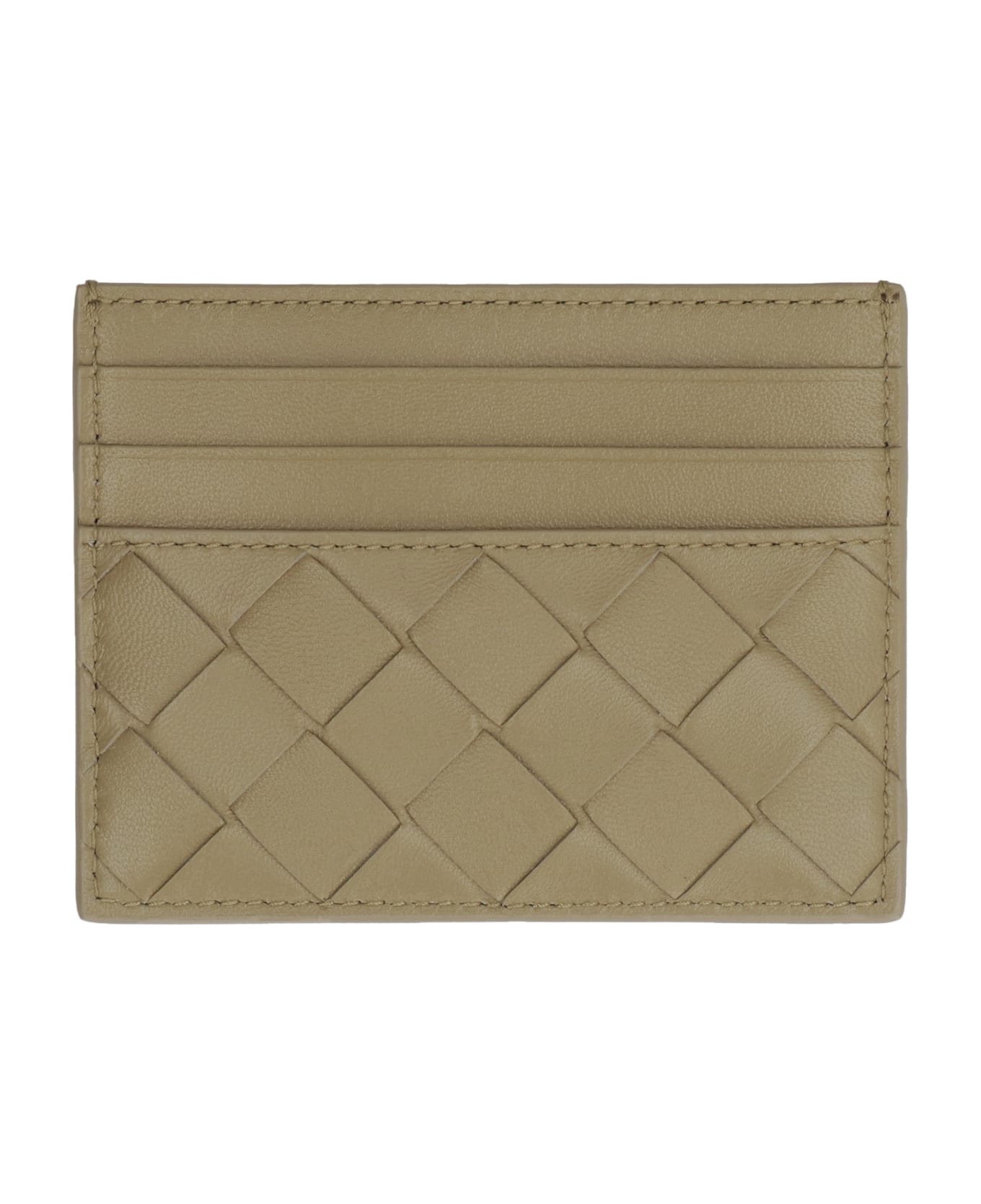 Bottega Veneta Braided Credit Card Holder - turtledove