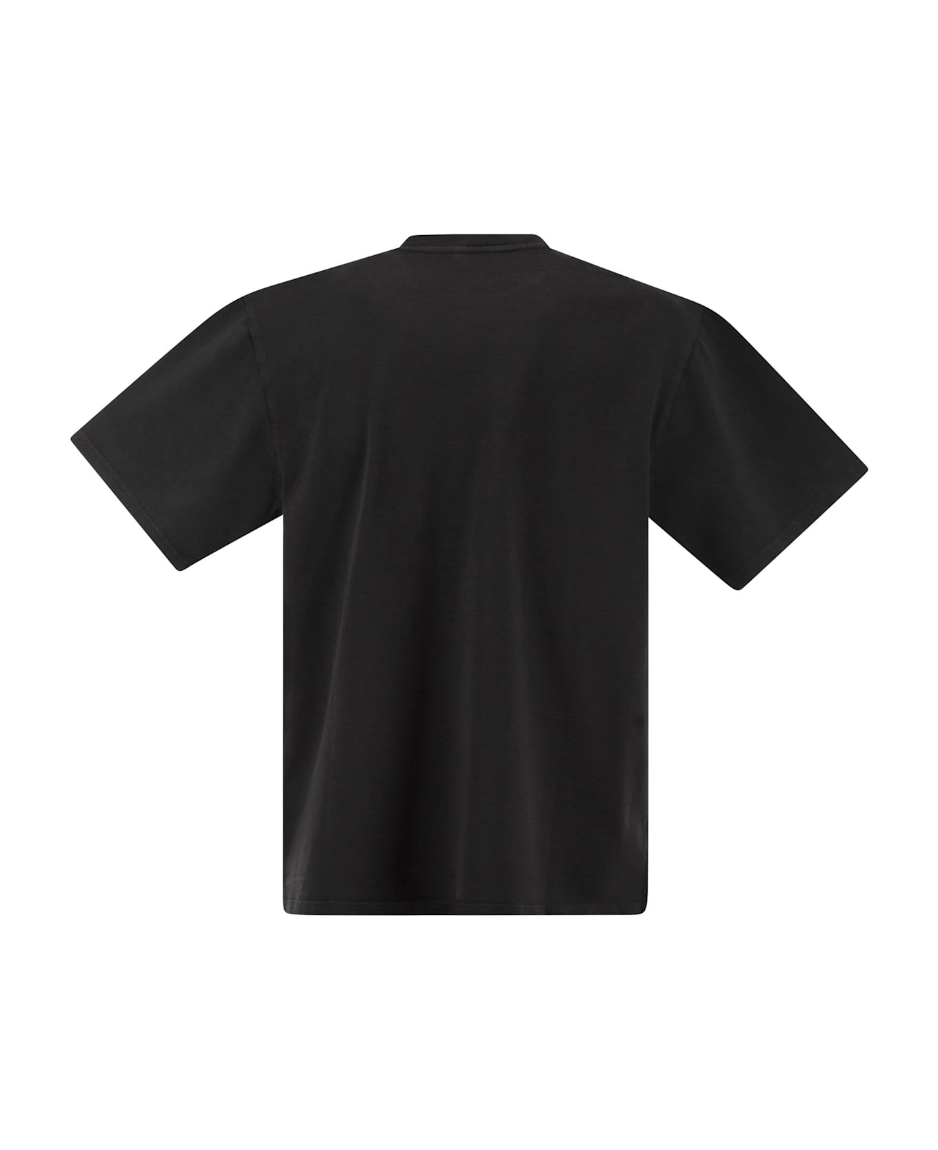 Autry Loose T-shirt In Compact Cotton - Nero