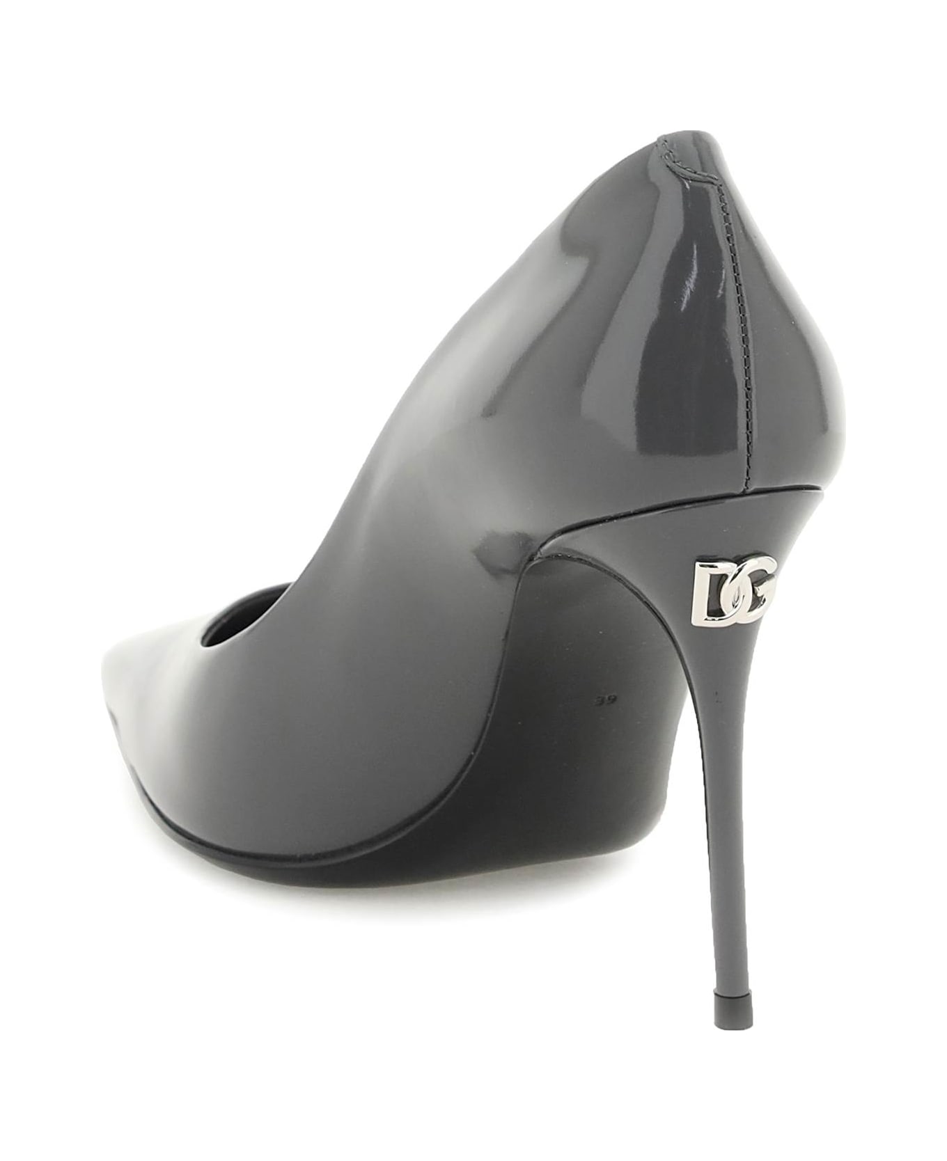 Dolce & Gabbana Patent Leather Pumps - Grey