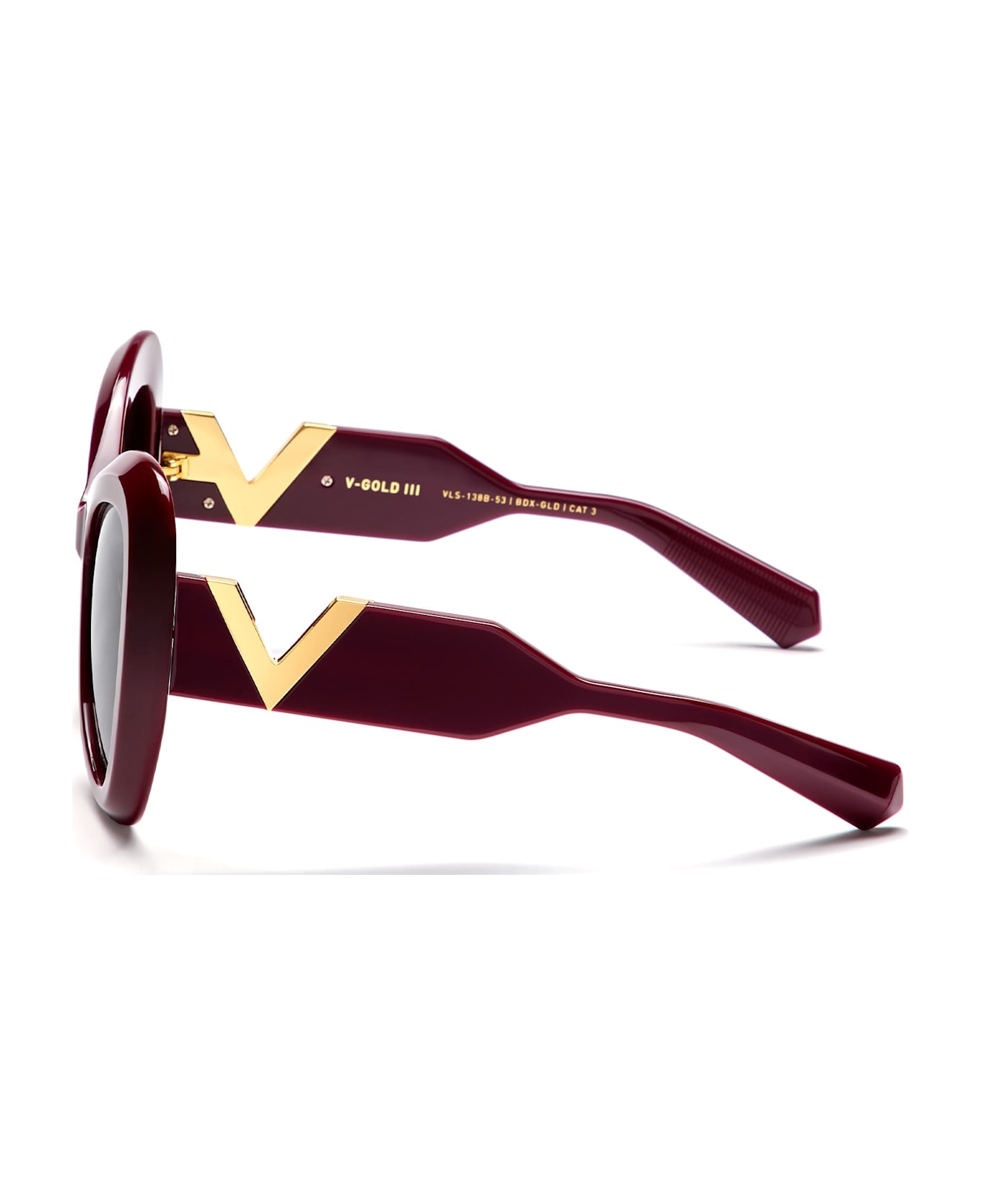 Valentino Eyewear V-gold-iii - Bordeaux Sunglasses - burgundy