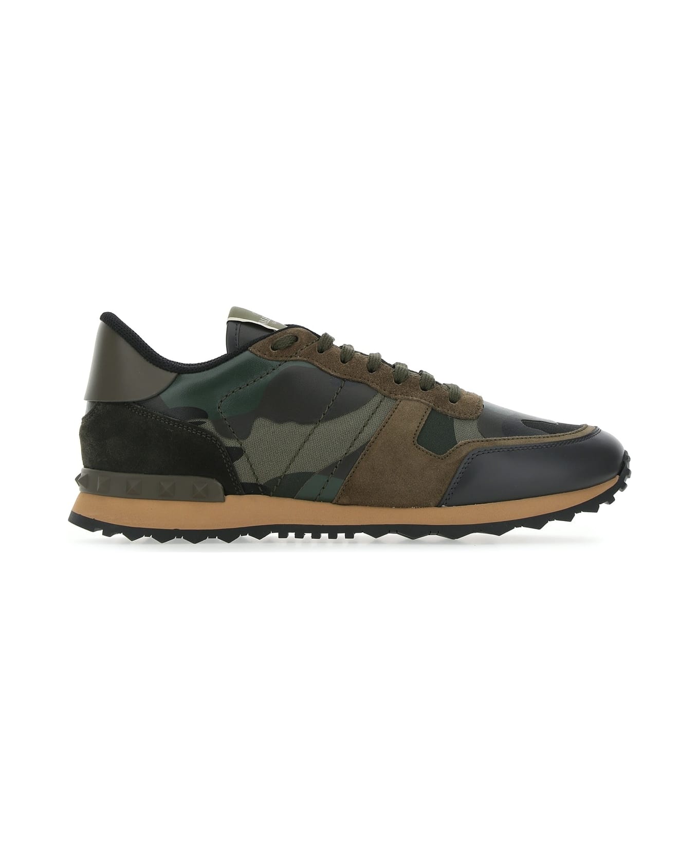 Valentino Garavani Rockrunner Camouflage Sneakers - AGREENBRUSHAGREOLIVEGRIGIOKAKIBE