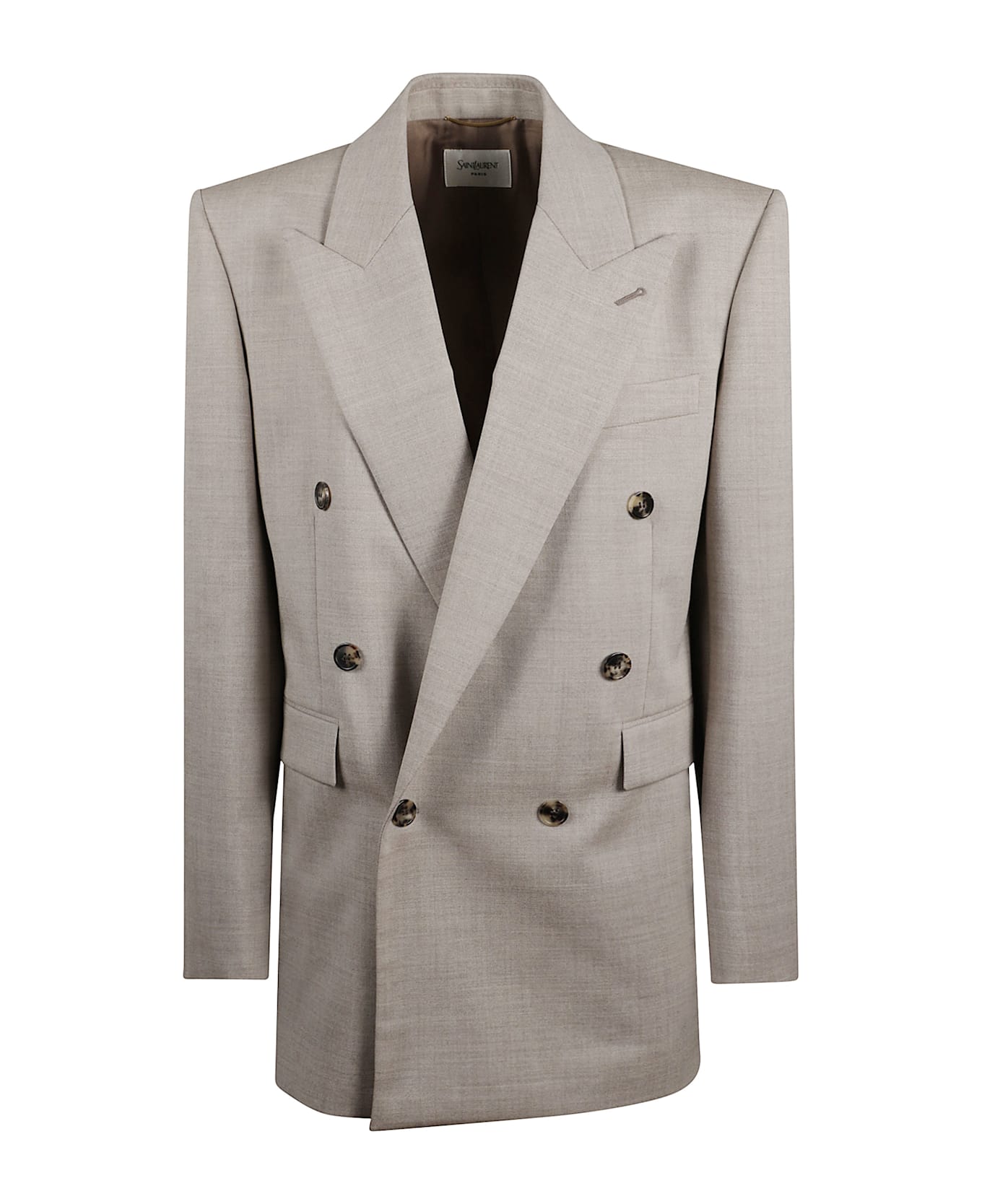 Saint Laurent Wool Blazer - Grey