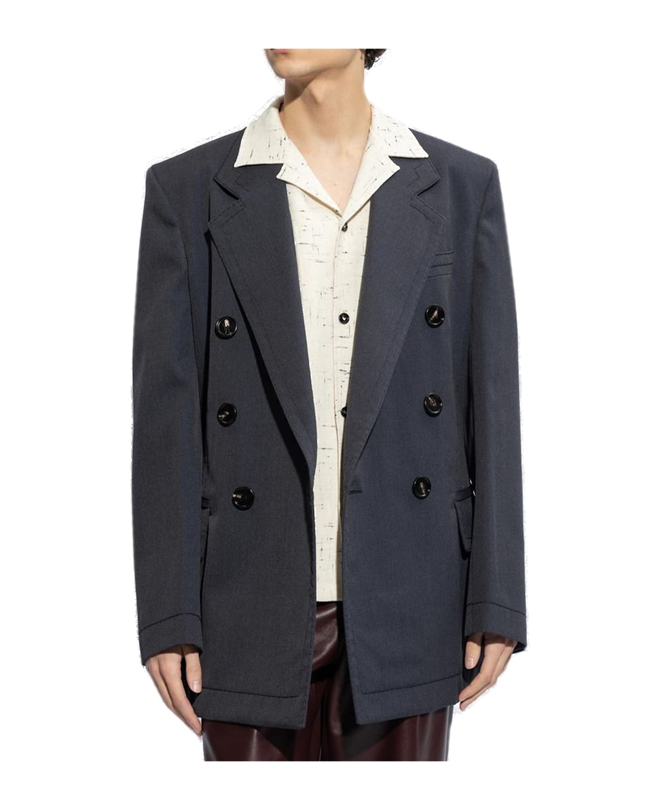 Bottega Veneta Wool Twill Blazer - Blue