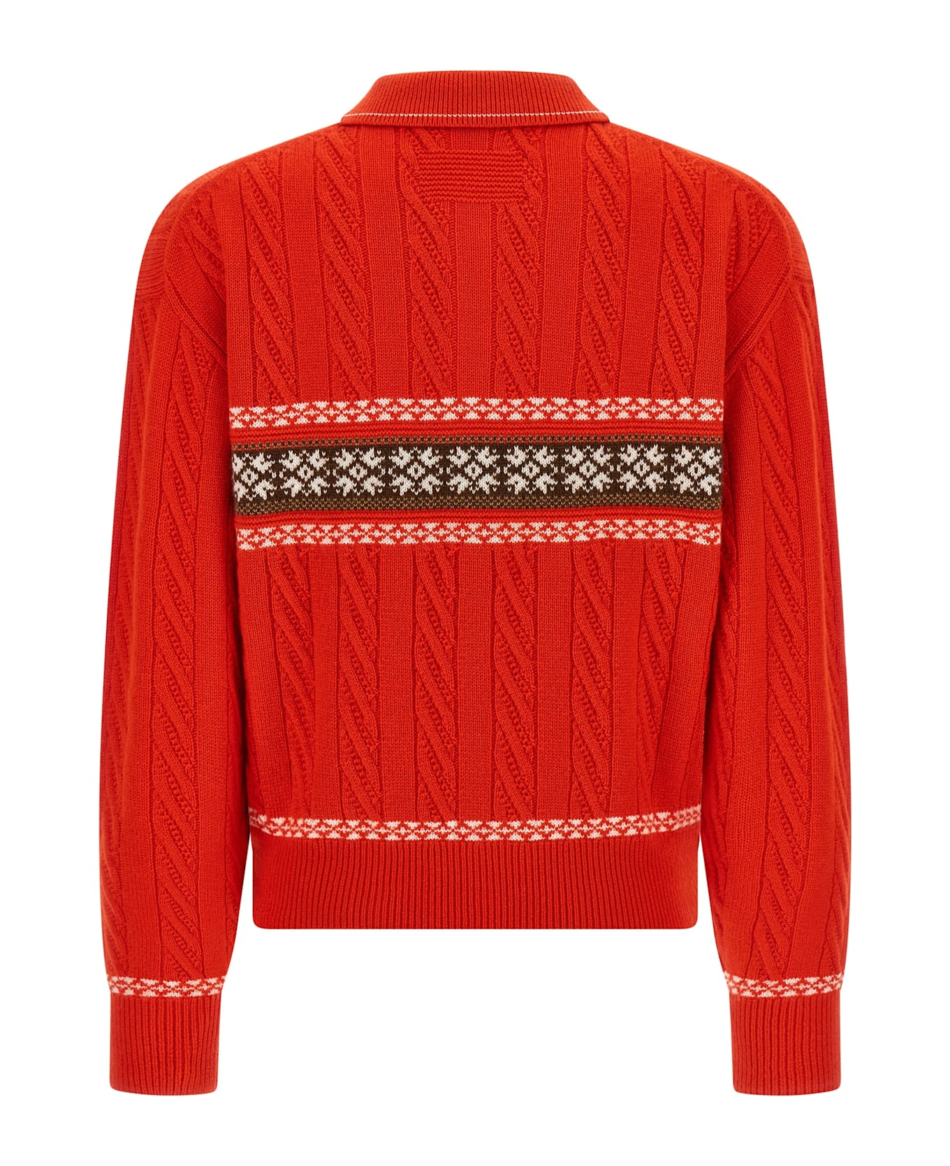 Guest in Residence 'cable Collegiate Polo' Sweater - Red