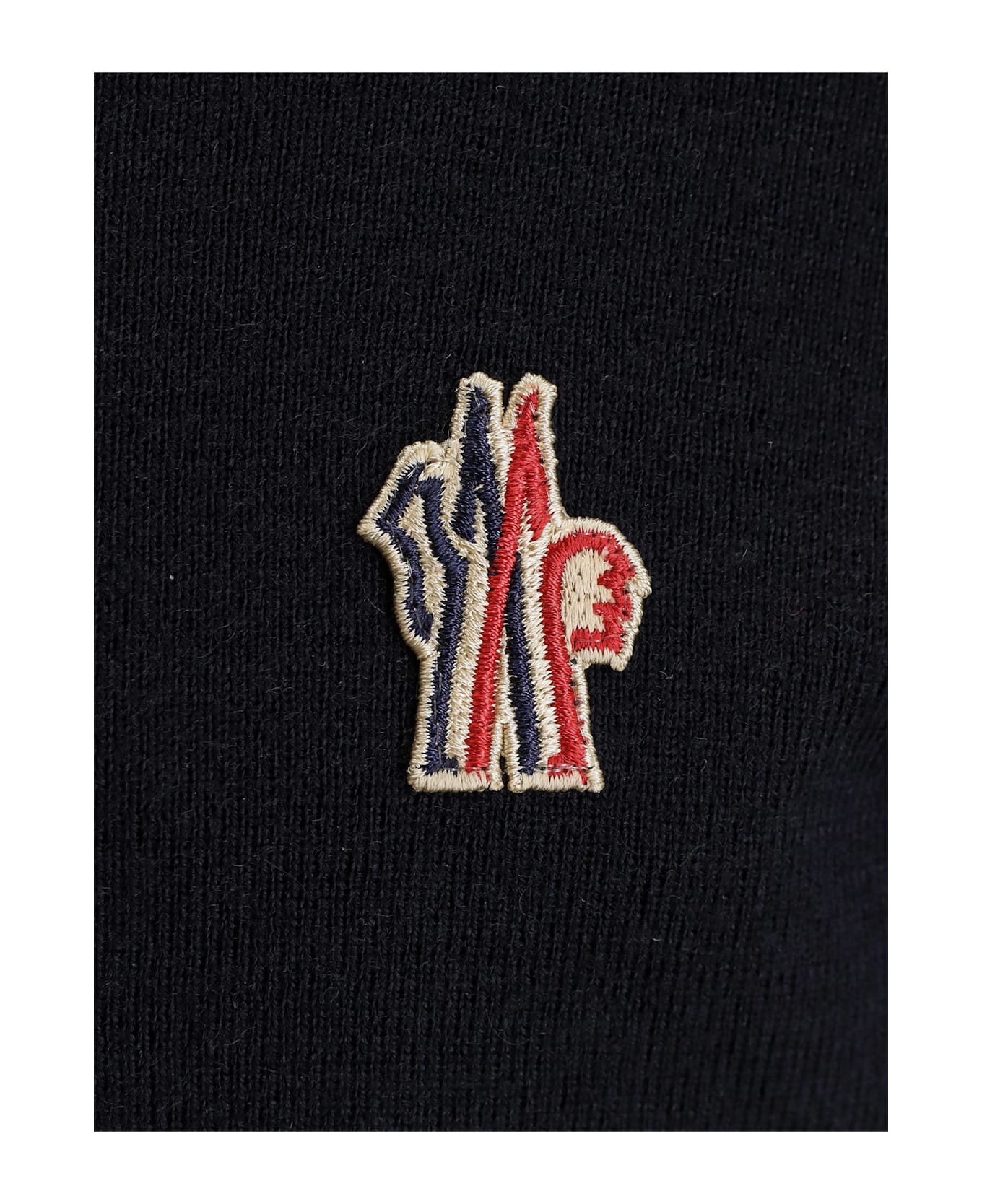 Moncler Grenoble Wool Turtleneck Sweater With Nylon Inserts - Blue