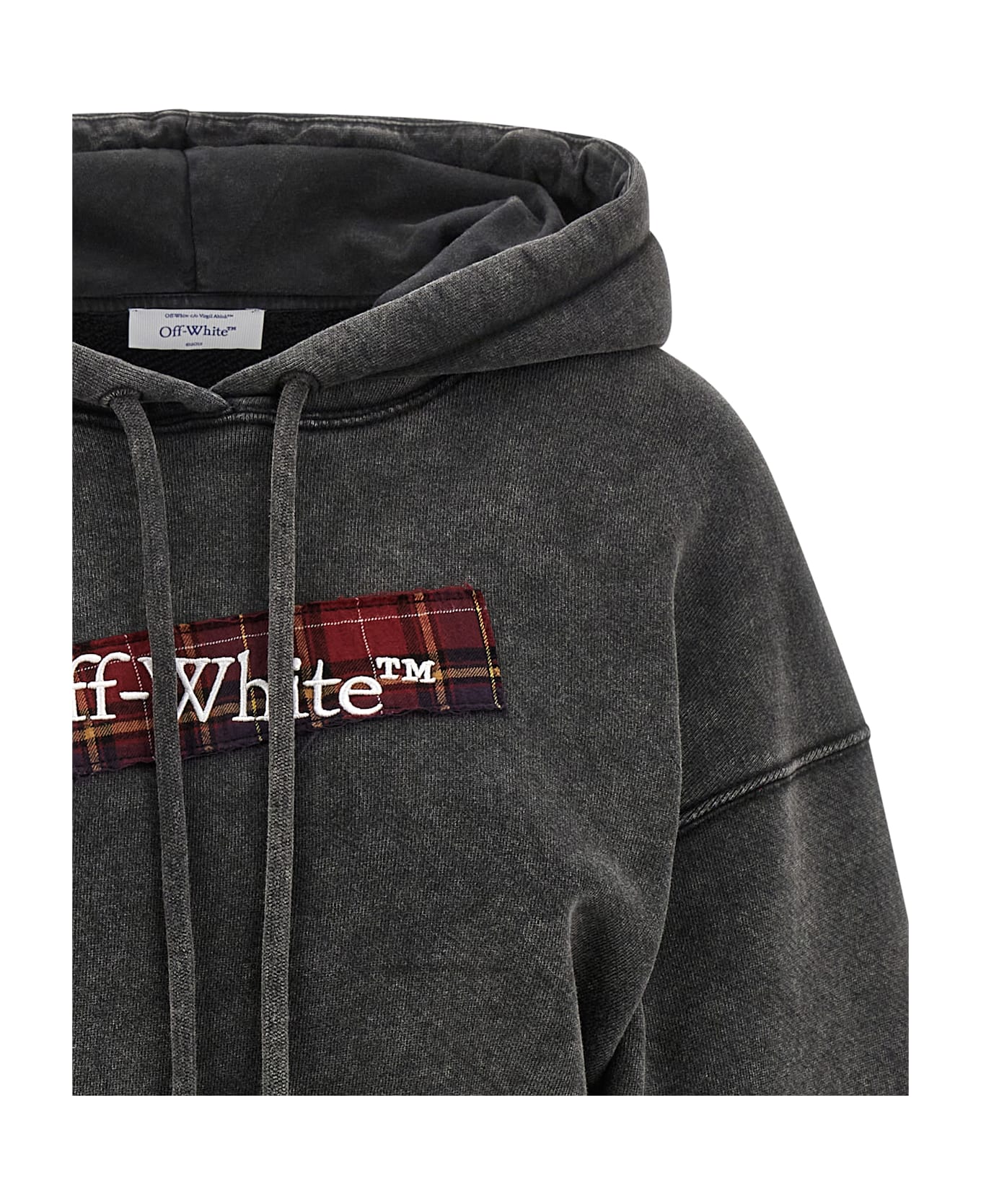 Off-White 
check Flan Bookish
 Hoodie - Gray