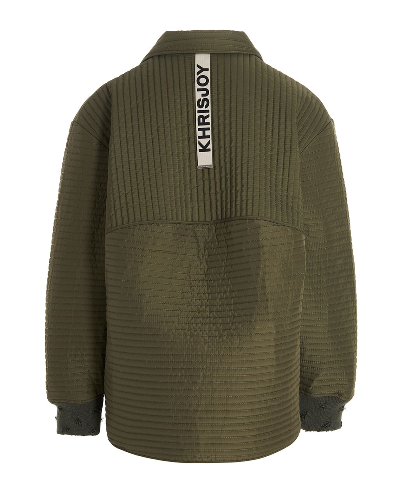 Khrisjoy 'chore Quilted Stripes' Down Jacket - Green ジャケット