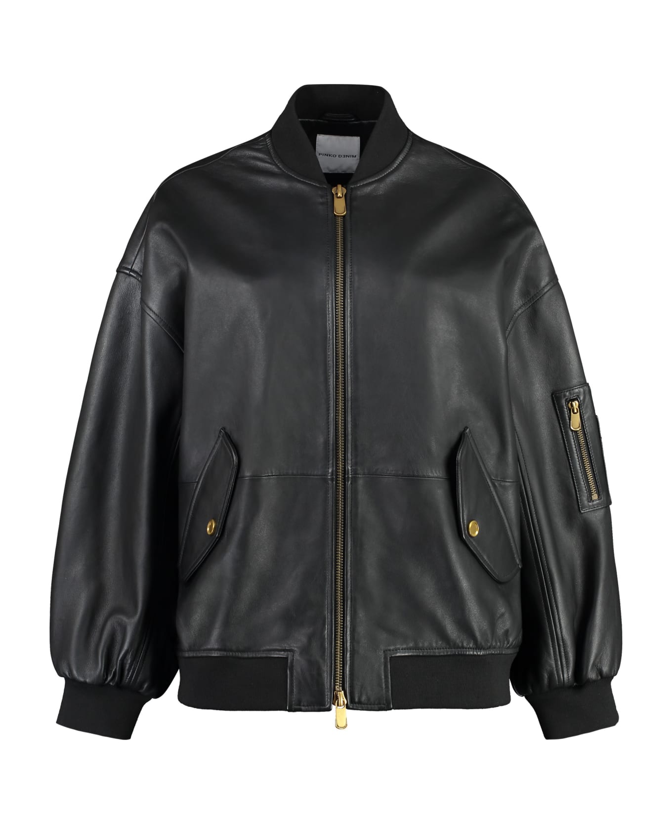 Pinko Monterosi Leather Jacket - black ジャケット