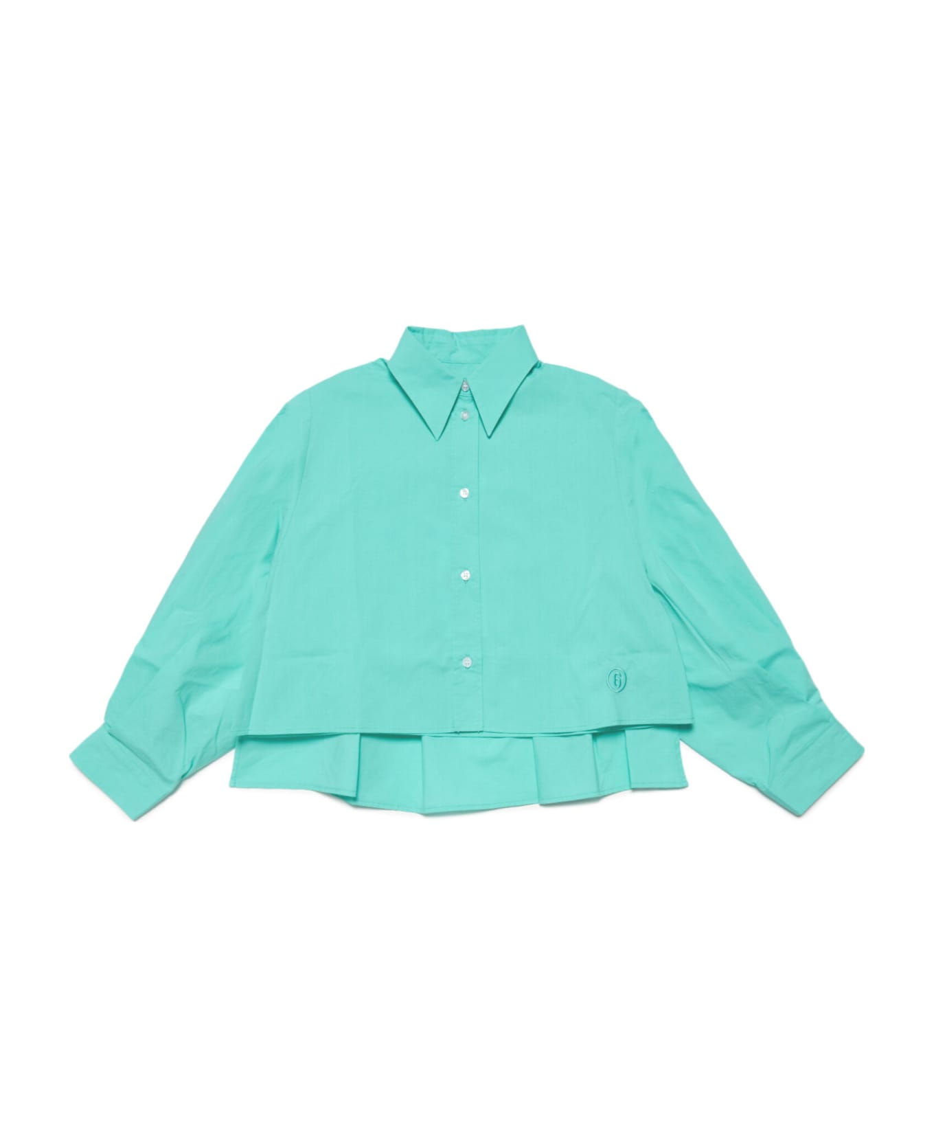 MM6 Maison Margiela Mm6c11u Shirt Maison Margiela Aquamarine Avant-garde Style Poplin Shirt - Bright marine