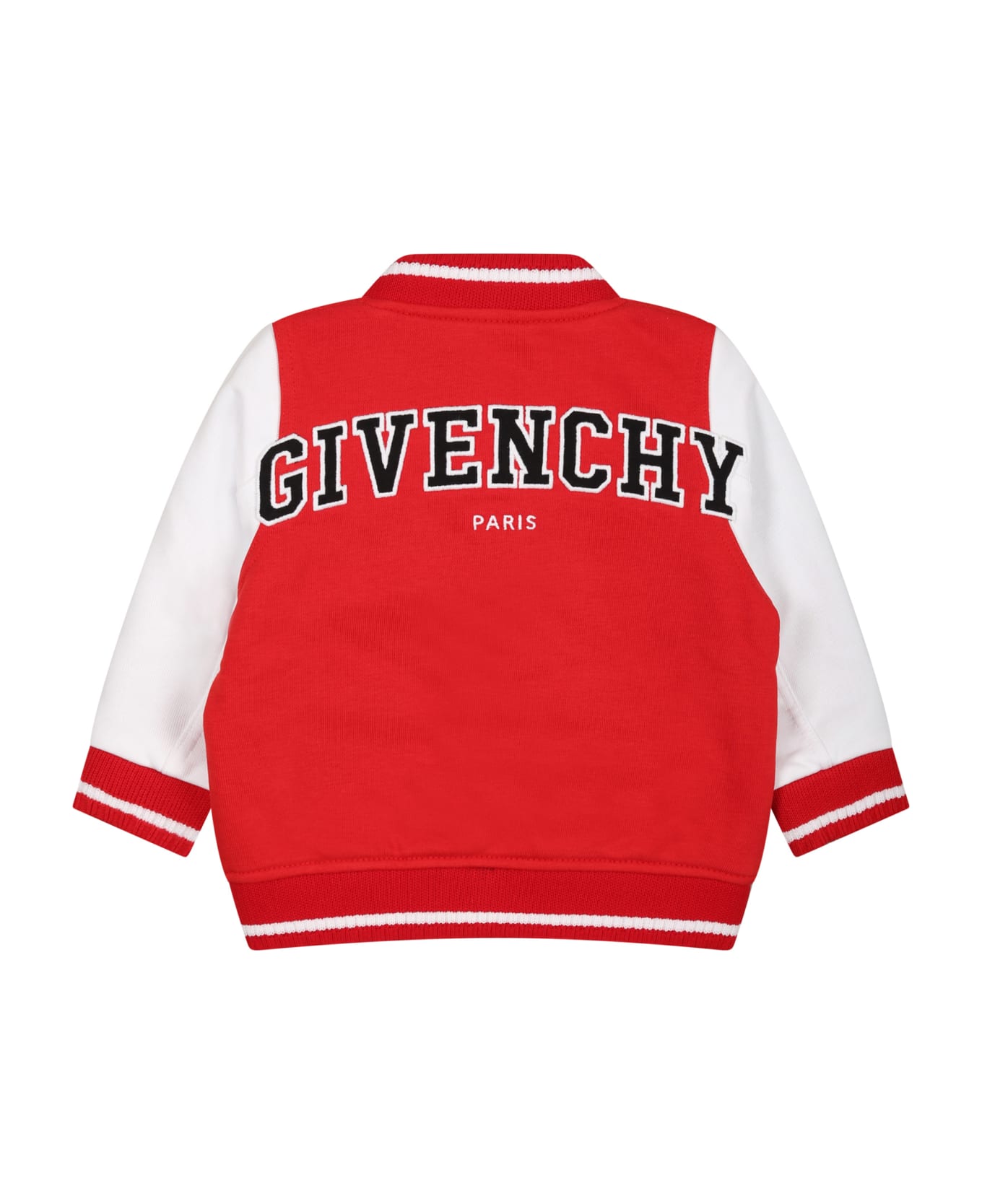 Givenchy Red Bomber Jacket For Baby Boy With Logo - Red