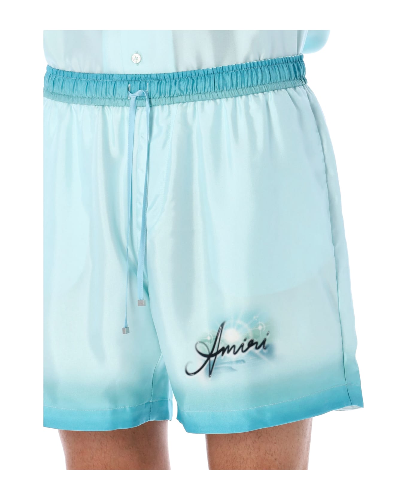 AMIRI Resort Club Silk Short - Cerulean