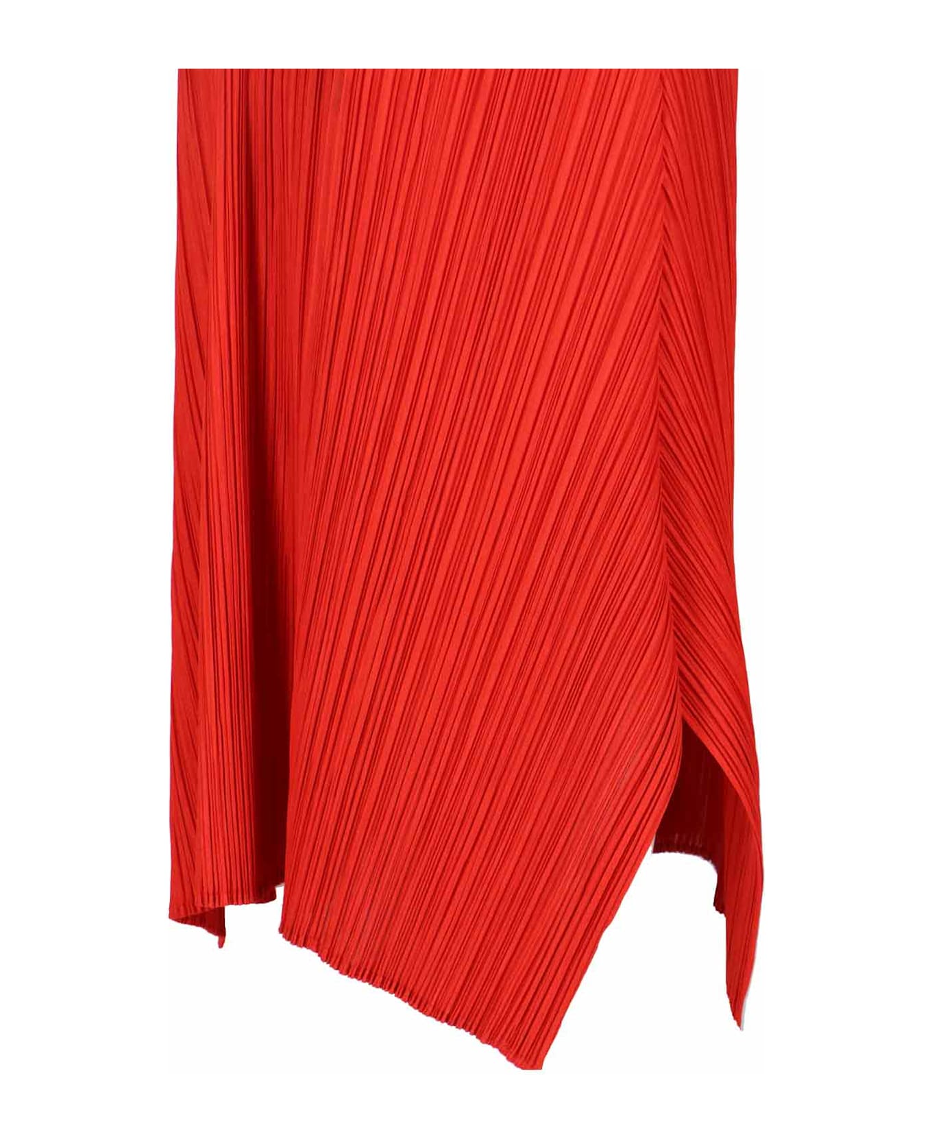 Pleats Please Issey Miyake Pleated Midi Dresses - Red