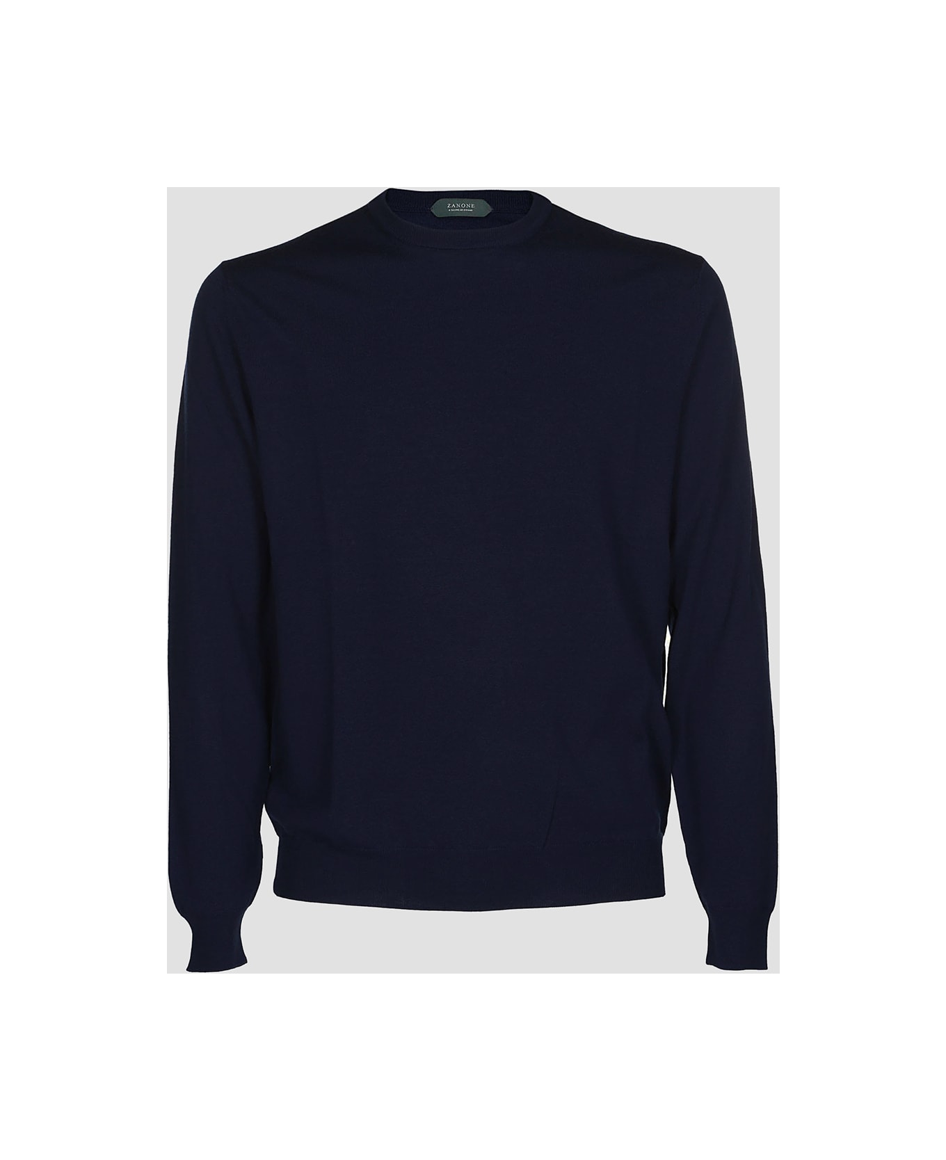 Zanone Blue Virgin Wool Sweater - Blue ニットウェア