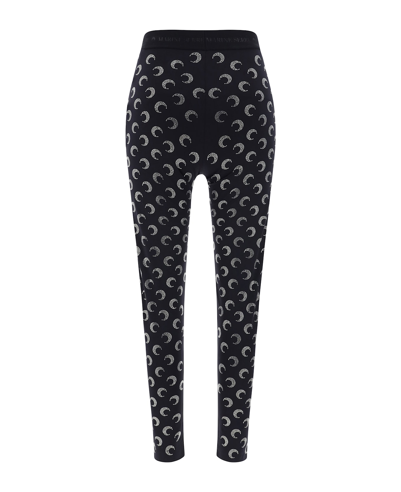 Marine Serre Leggings - Black Strass