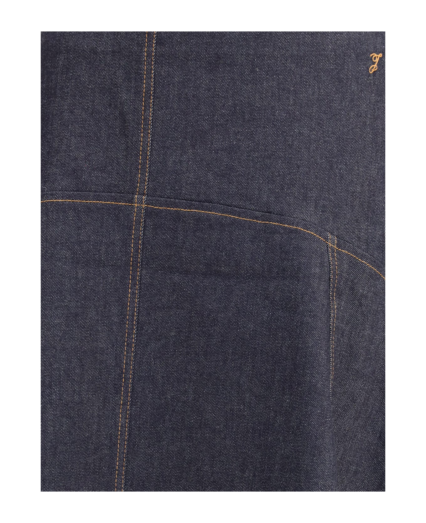 Jacquemus Denim Midi Skirt - BLUE