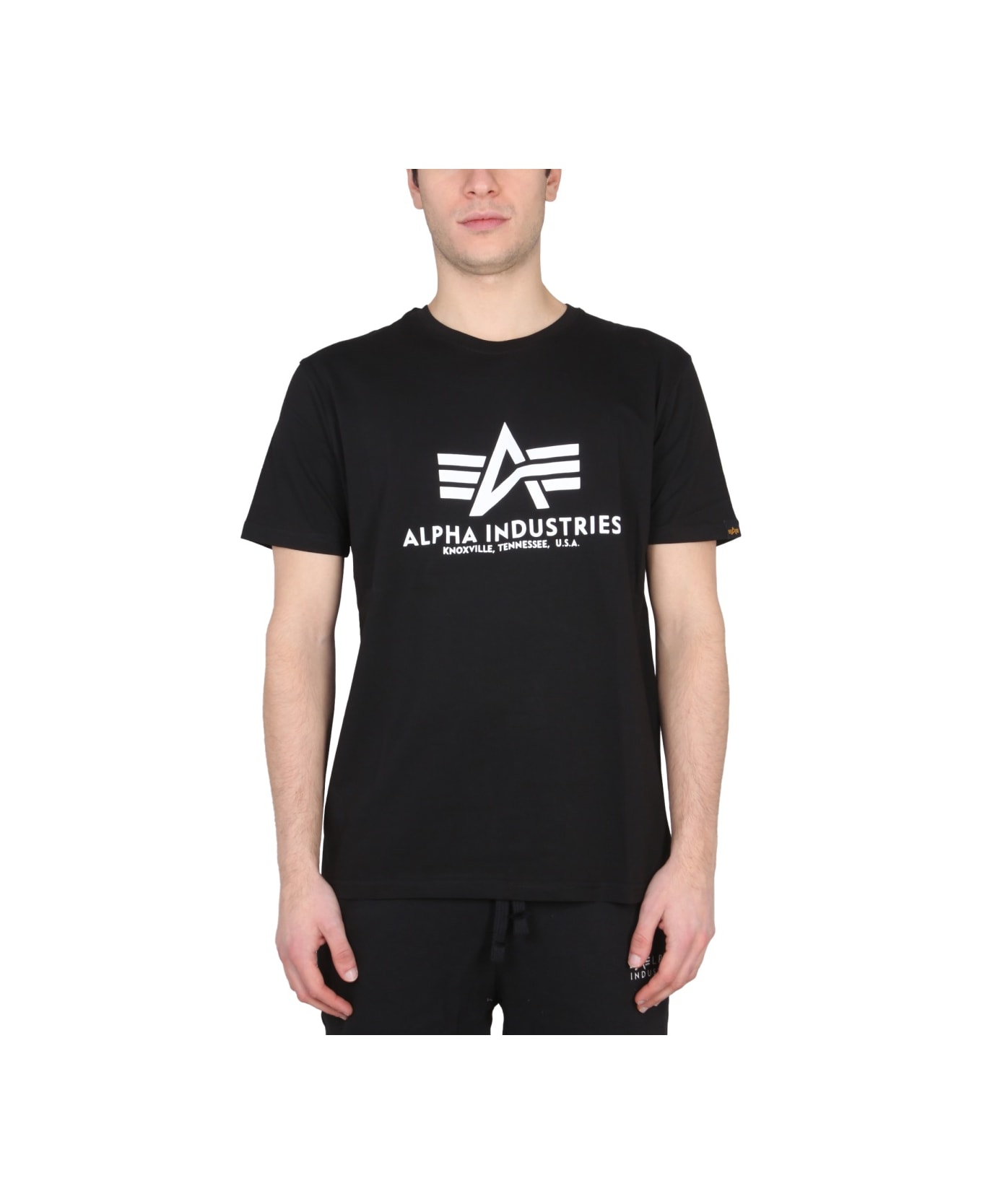 Alpha Industries T-shirt With Logo - BLACK