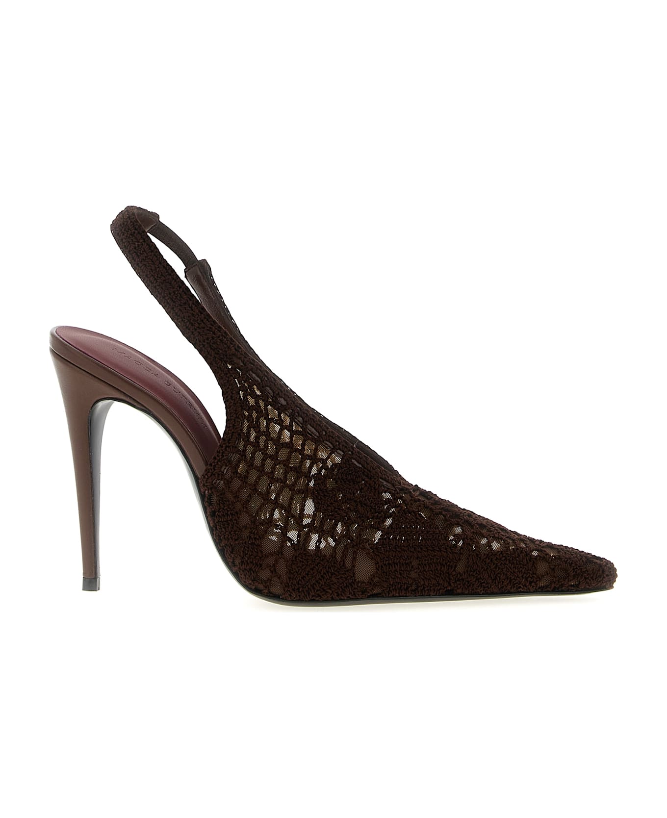 Magda Butrym Crochet Slingback - Brown