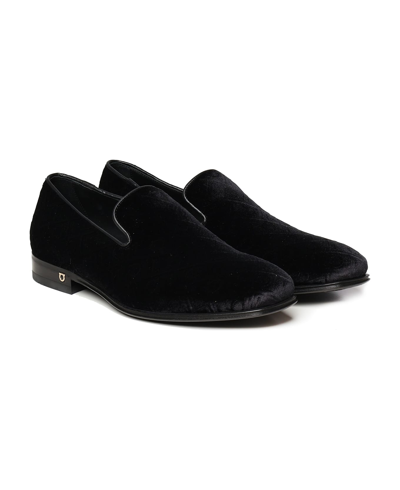 Ferragamo Velvet Loafers - Black