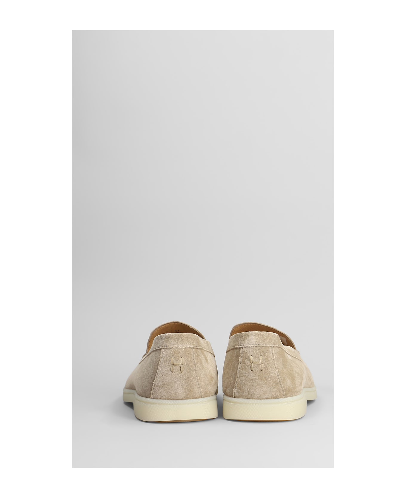 Henderson Baracco Loafers In Beige Suede - beige